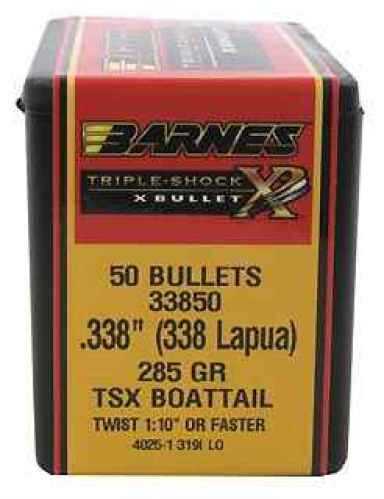 Barnes Bullets 338 Lapua .338" 285 Grains TSX Boat Tail (Per 50) 33850