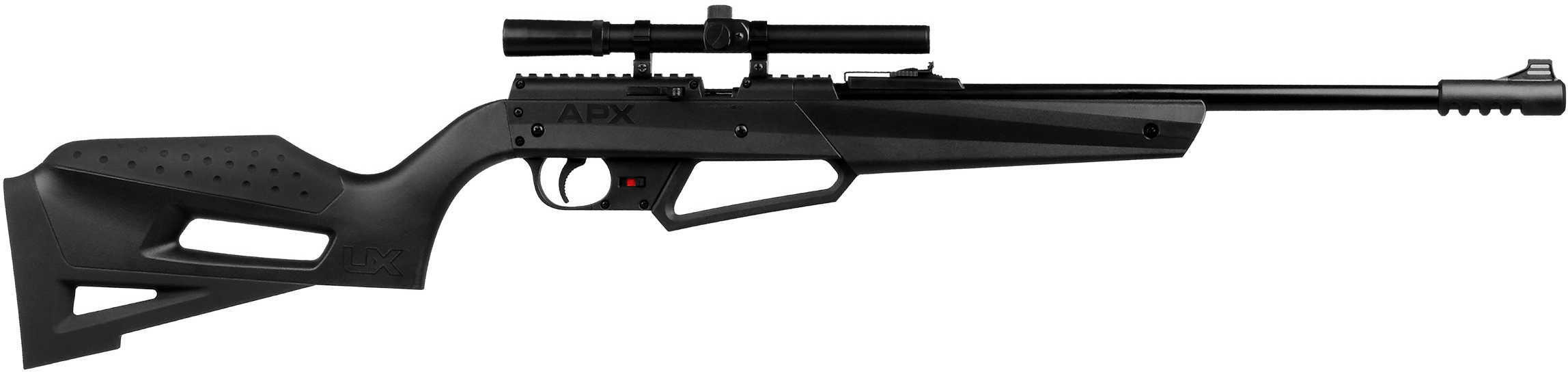 Umarex USA: NXG APX 490 Air Rifle .177 Caliber, 20" Barrel, Black Stock/Blued with 4x15mm Scope