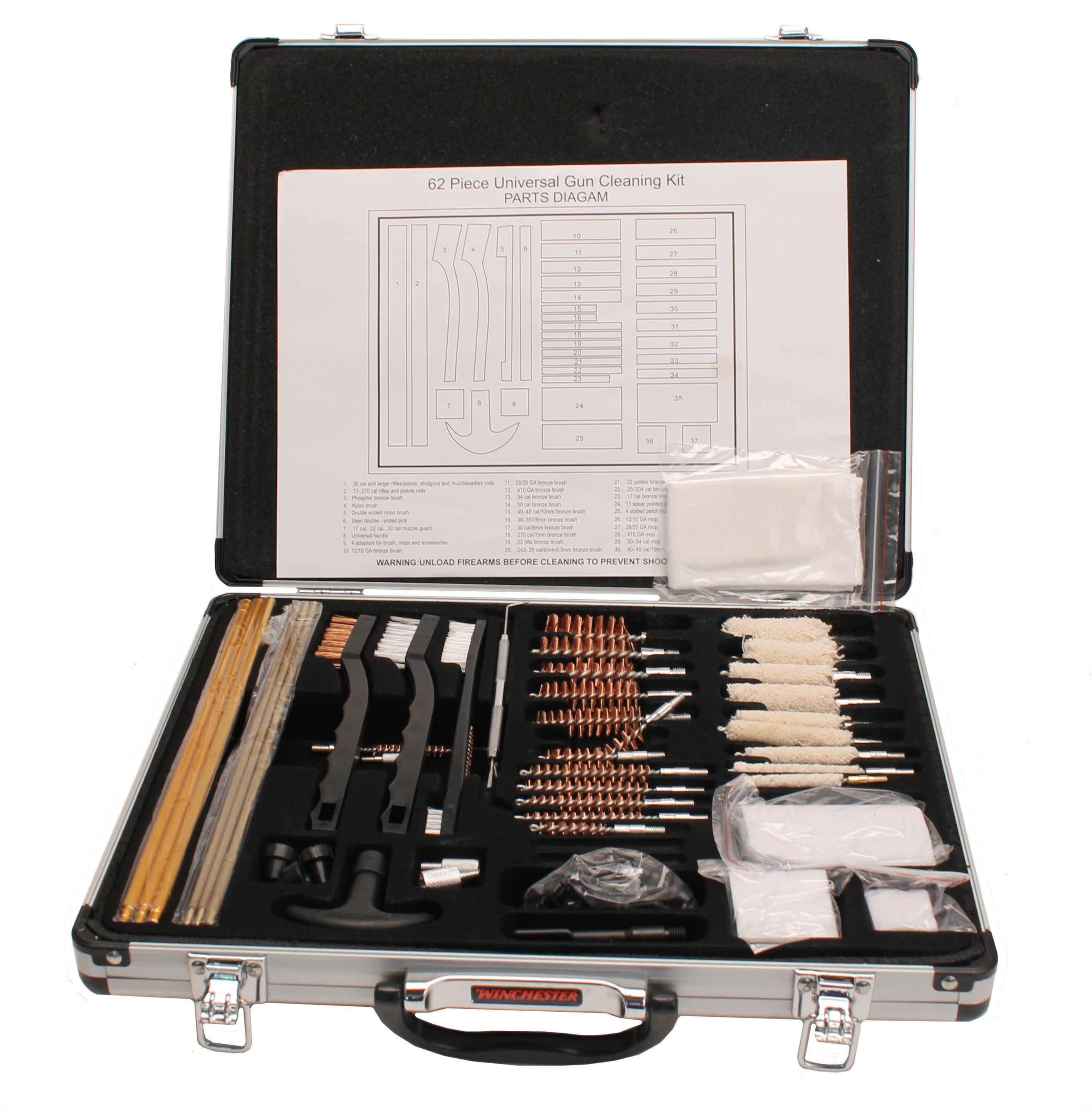 Winchester Super Deluxe 62 Piece Universal Cleaning Kit Md: 38126