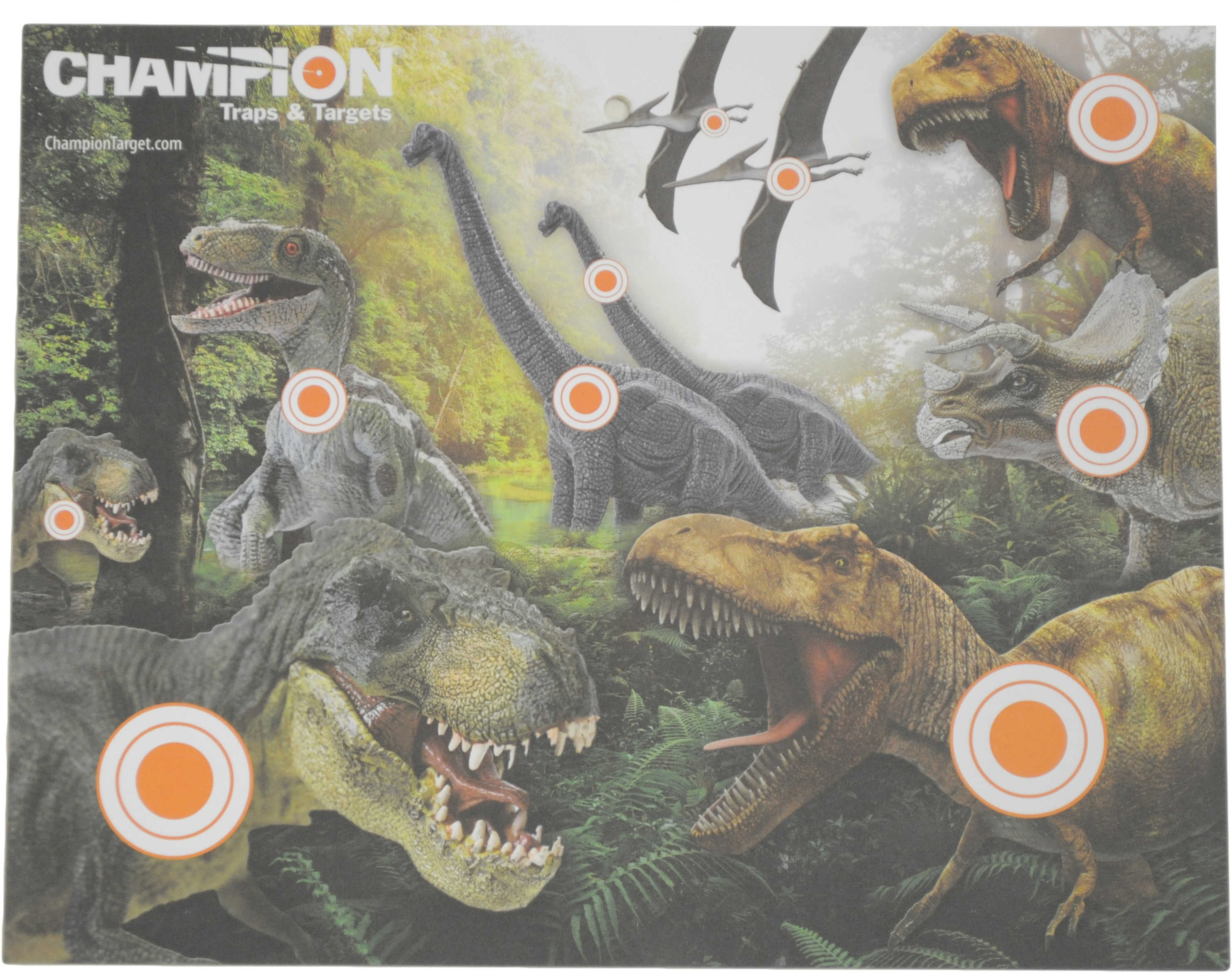 Champion Traps and Targets Paper Dinosaur Hunt 12 Pack Md: 01003797