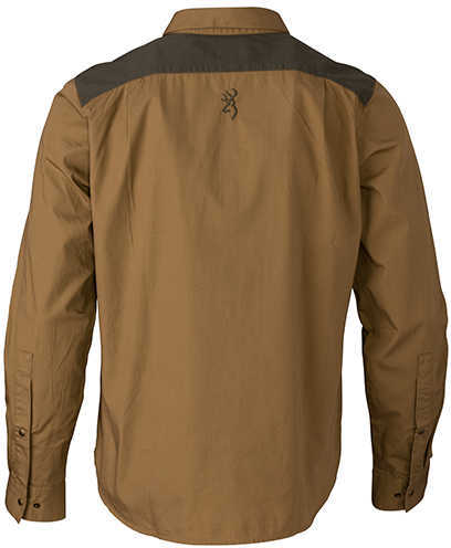 Browning Austin Shooting Shirt, Long Sleeve Taupe/Loden, Large Md: 3010667803