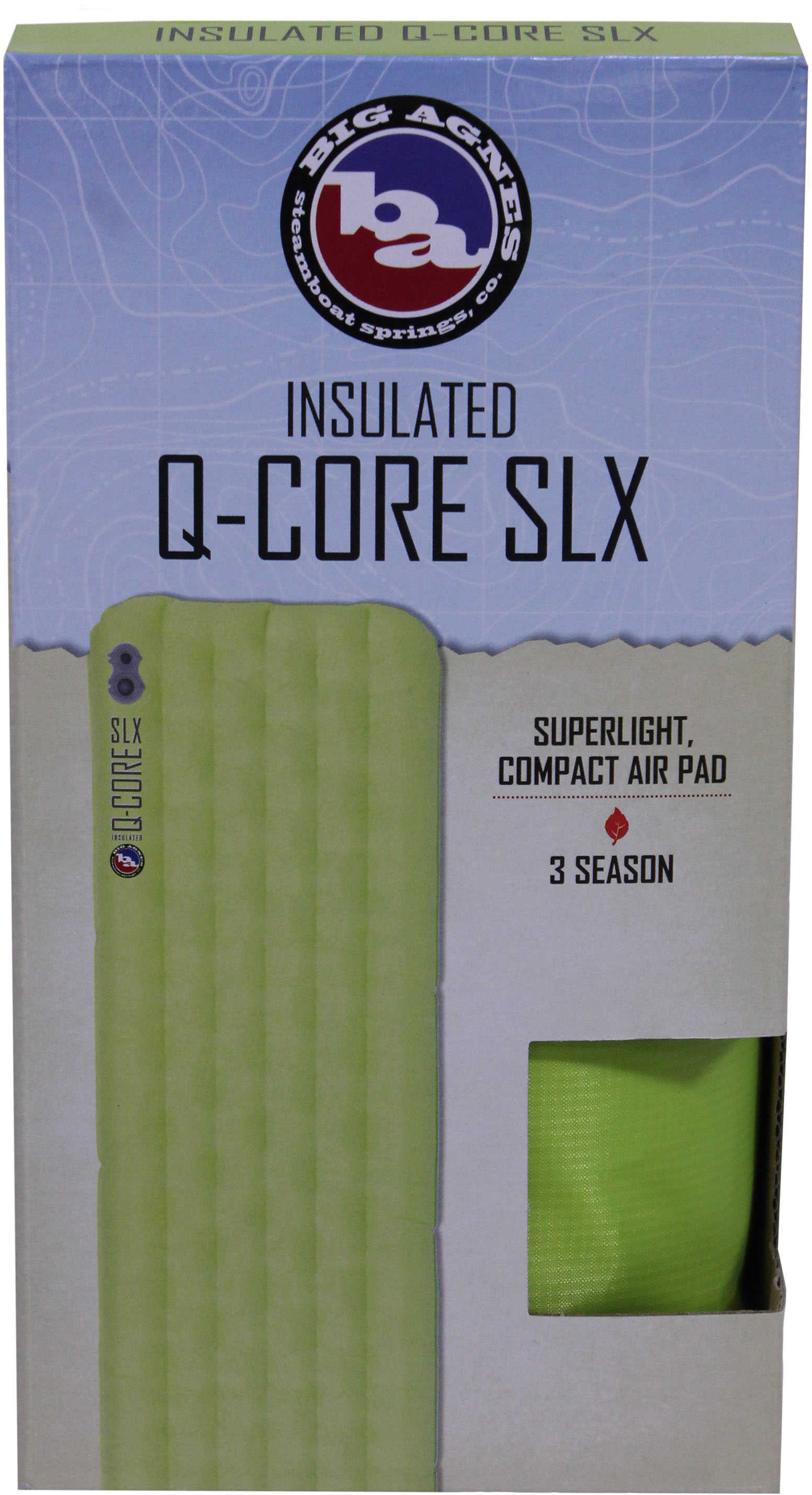 Big Agnes Q Core SLX Size 20" x 66", Petite Md: PQCSLXP17