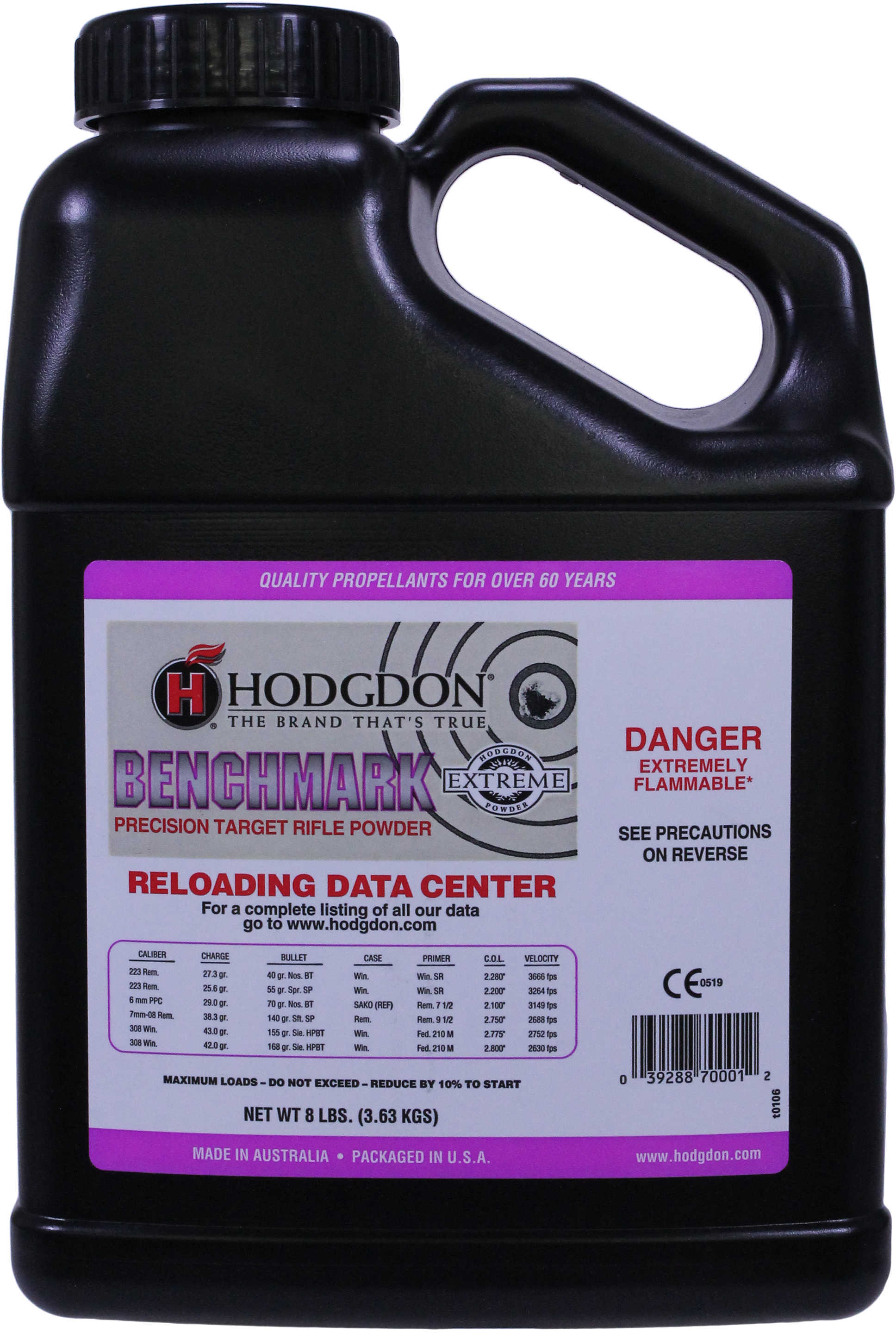 Hodgdon Powder Benchmark 8 Lb