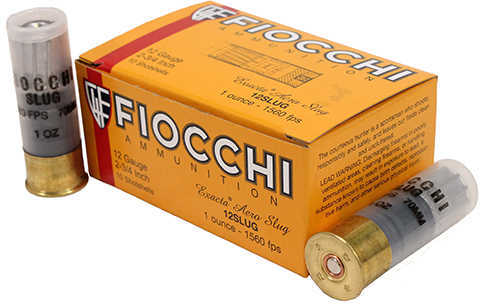 12 Gauge 10 Rounds Ammunition Fiocchi Ammo 2 3/4" 1 oz Lead #Slug
