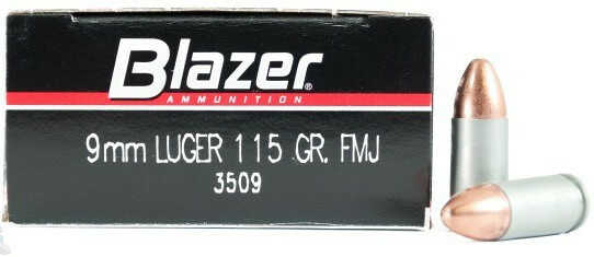 CCI/Speer Blazer 9mm 115 Grain Full Metal Jacket 50 Round Box 3509