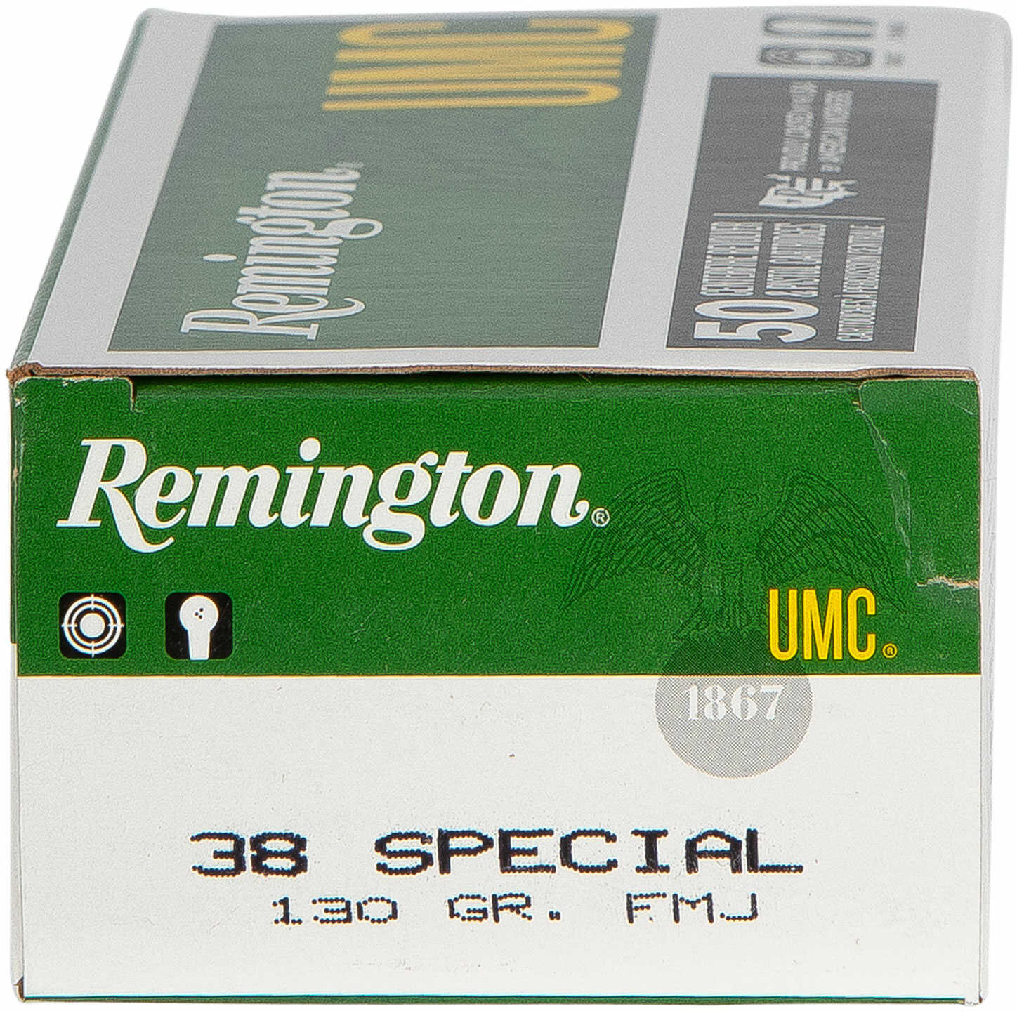 38 Special 50 Rounds Ammunition Remington 130 Grain Full Metal Jacket