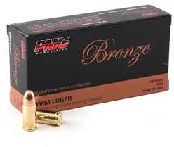 PMC Bronze 9mm Luger 115 gr 1150 fps Full Metal Jacket (FMJ) Ammo 50 Round Box