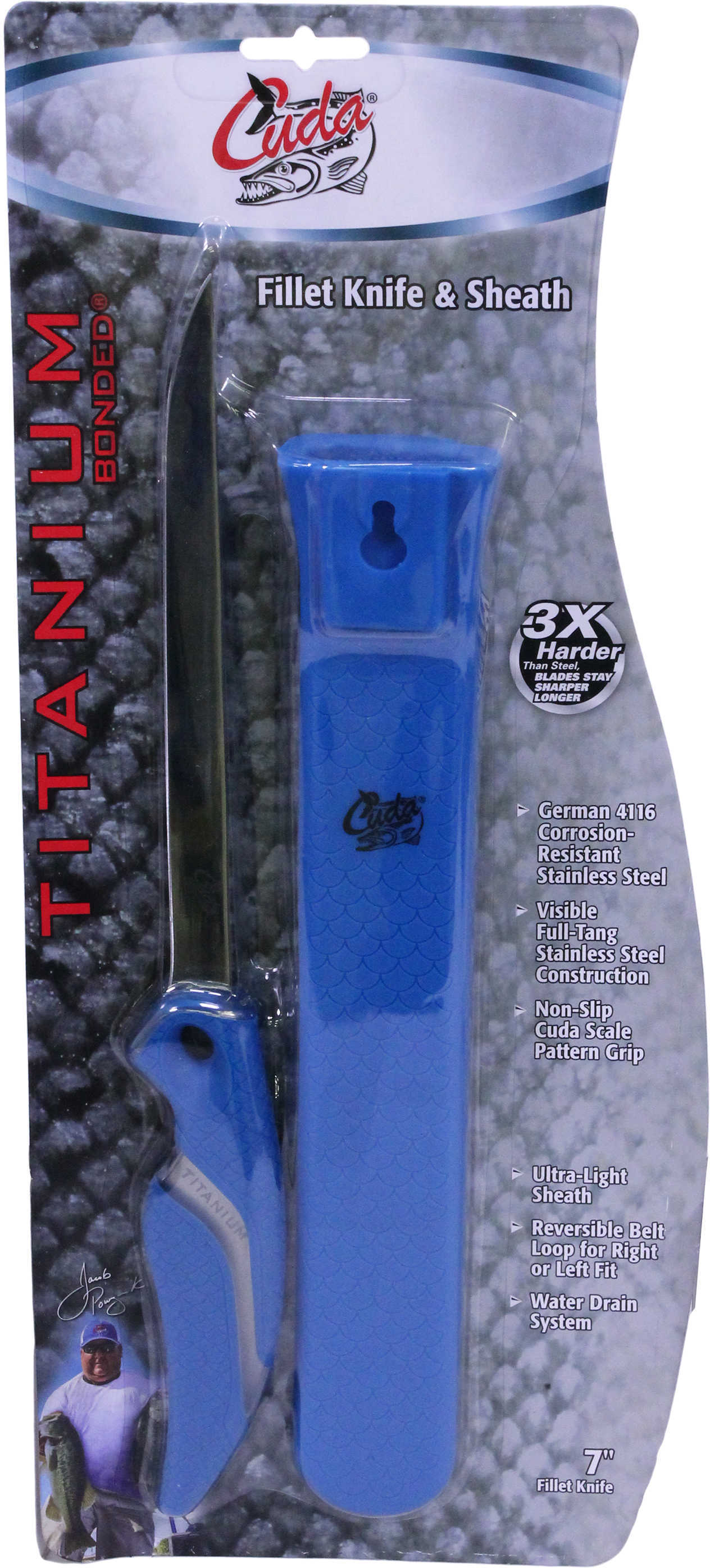 Cuda Brand Fishing Products Tita Fillet Knife 7", Freshwater with Sheath Md: 18124