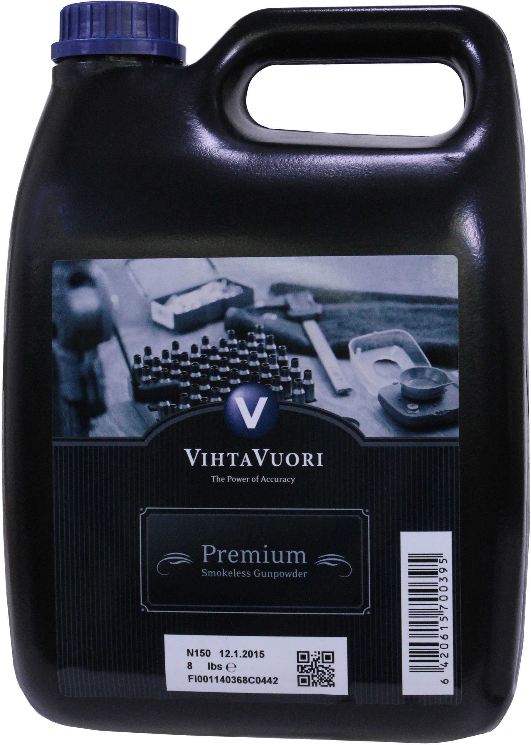 Vihtavuori N150 Smokeless Rifle Powder 8 lb Container Md: N1508