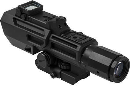 NcStar ADO 3-9x42mm Scope, P4 Sniper Reticle with Flip Up Red Dot Optic, Black Md: VADOBP3942G