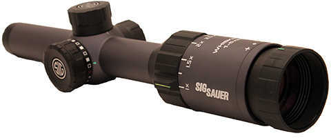 Sig Sauer Whiskey 5 SFP Hunting Riflescope 1-5x20mm, Standard Quadplex Reticle, Gray/Black Md: SOW51003