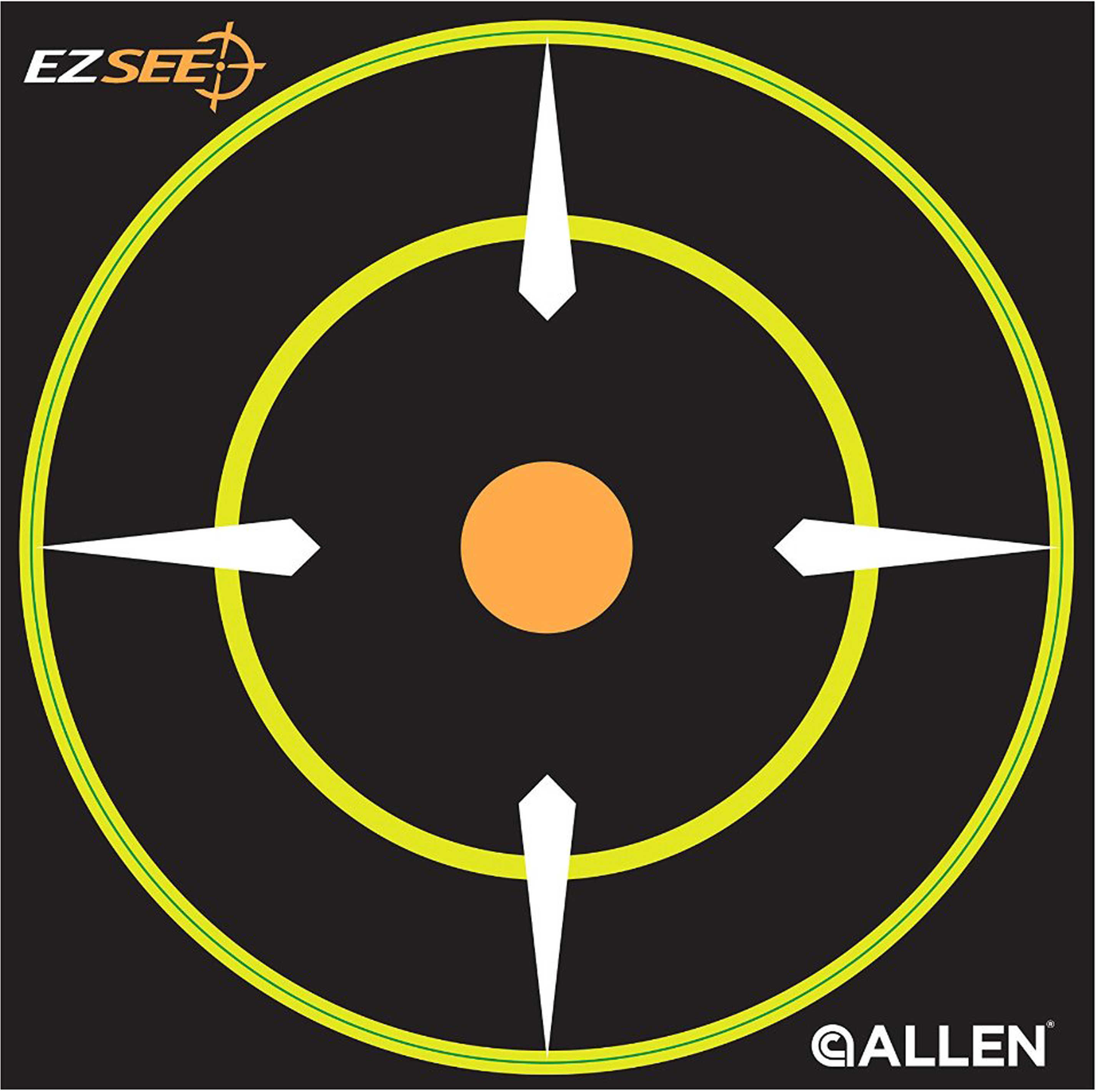 Allen Cases EZ See Adhesive Bullseye Target 6"X6" 12 Pack 15226