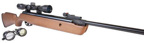 Crosman Vantage NP Air Rifle .177 Pellet Brown Finish Wood Stock Break Barrel Hunting Fiber Optic Front Sight and