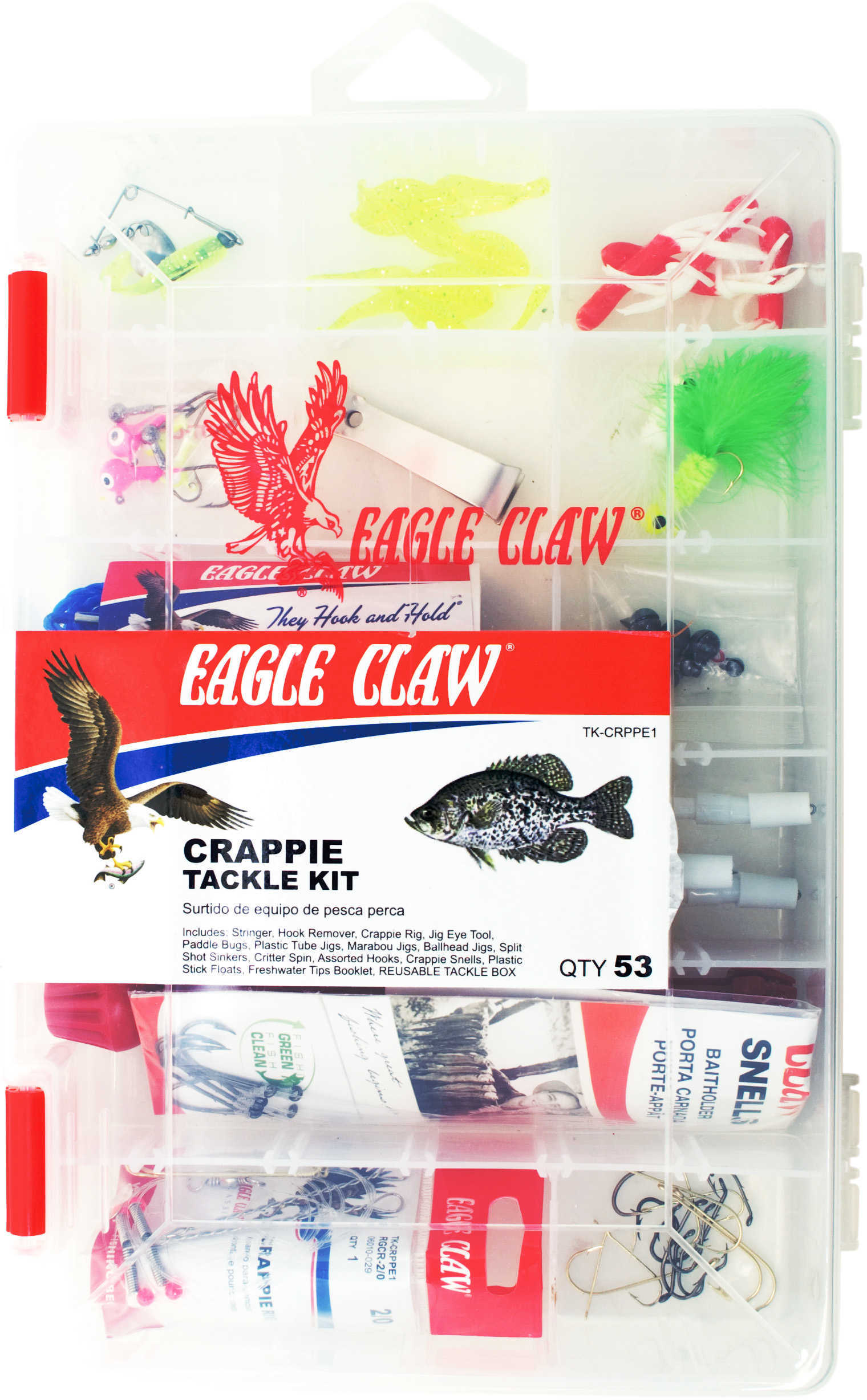 Eagle Claw Fishing Tackle EC CRAPPIE KIT 53 PIECE TK-CRPPE1