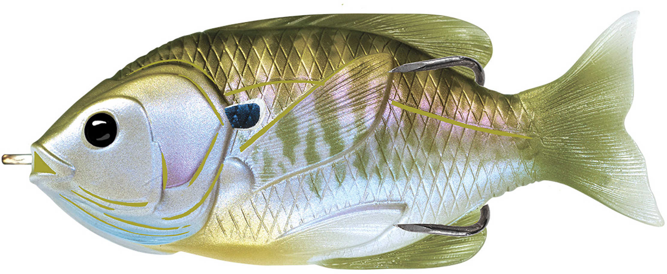 LIVETARGET Lures / Koppers Fishing and Tackle Corp Lt Hollow Sunfish 3.5" Nat/OLVBLGL