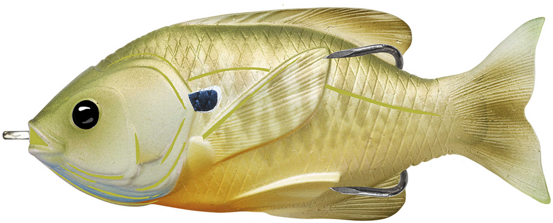 LIVETARGET Lures / Koppers Fishing and Tackle Corp Lt Hollow Sunfish 3.5" Nat/GRNBLGL