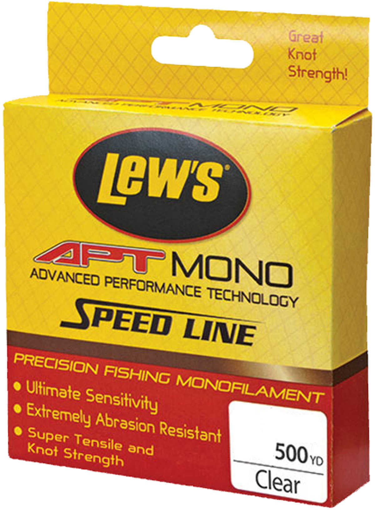 Lews APT Monofilament Speed Line 10 lbs 500 Yards Clear Md: LAPTM10CL