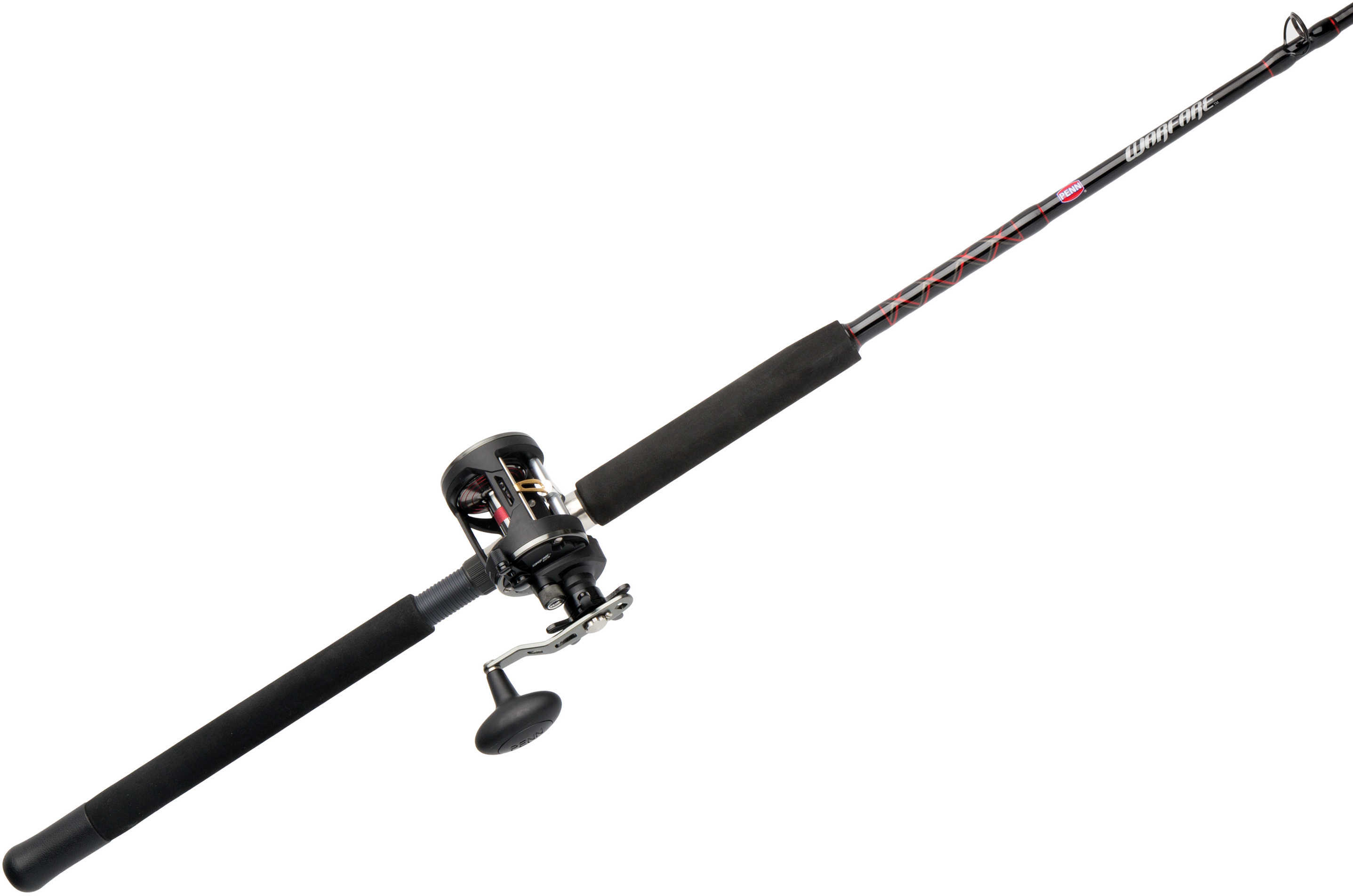 Penn Warfare Level Wind Combo 20, 5.1:1 Gear Ratio, 15 lb Max Drag, 6.6" 1pc Rod, Medium Power. Right Han