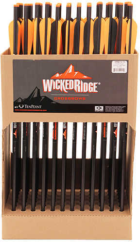 Wicked Ridge Black Aluminum 20" Bolts Vane 72 Pack WRE010.72