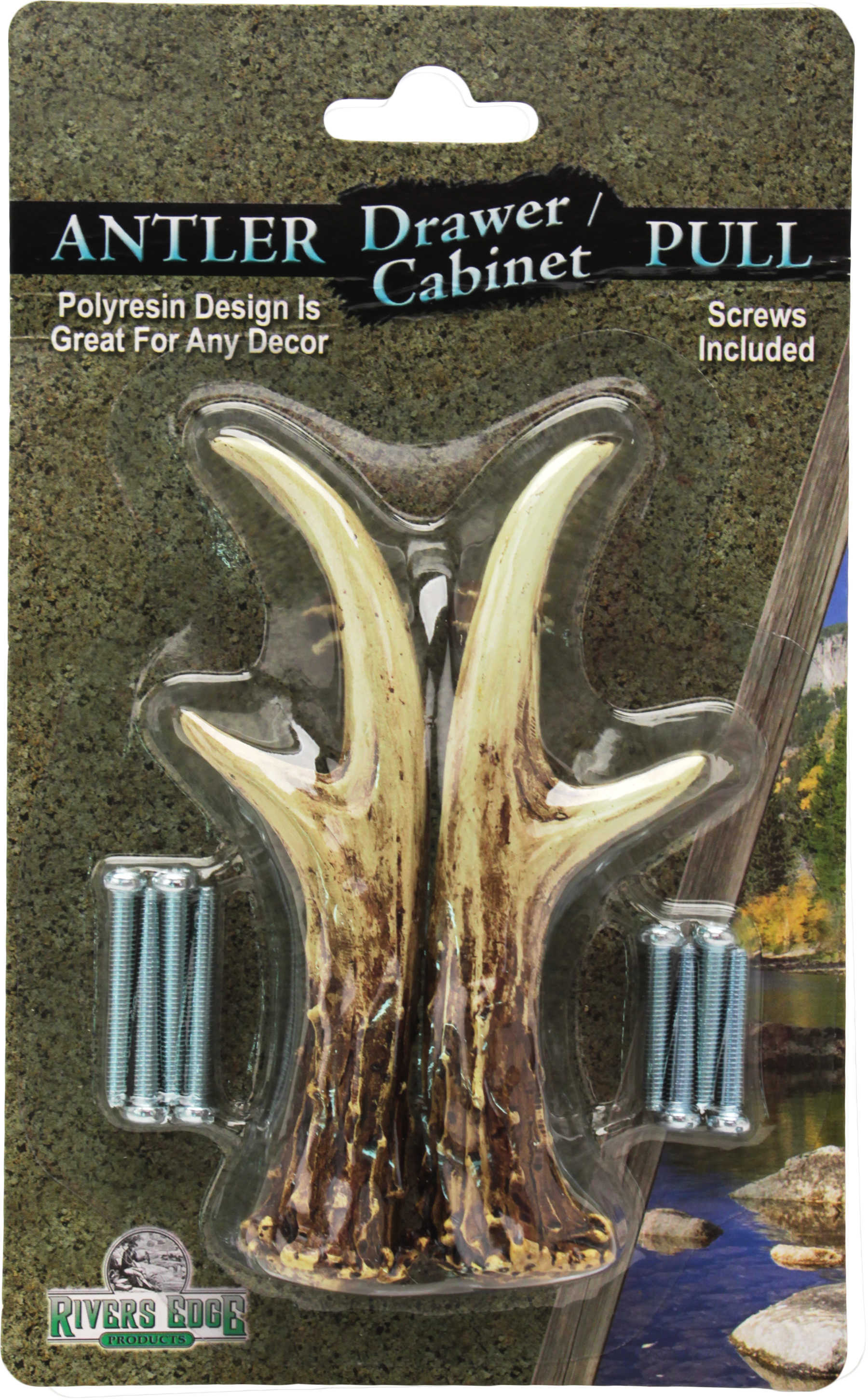 Rivers Edge Products Drawer Handle/Knobs 2 Pack, 3" Antler 656