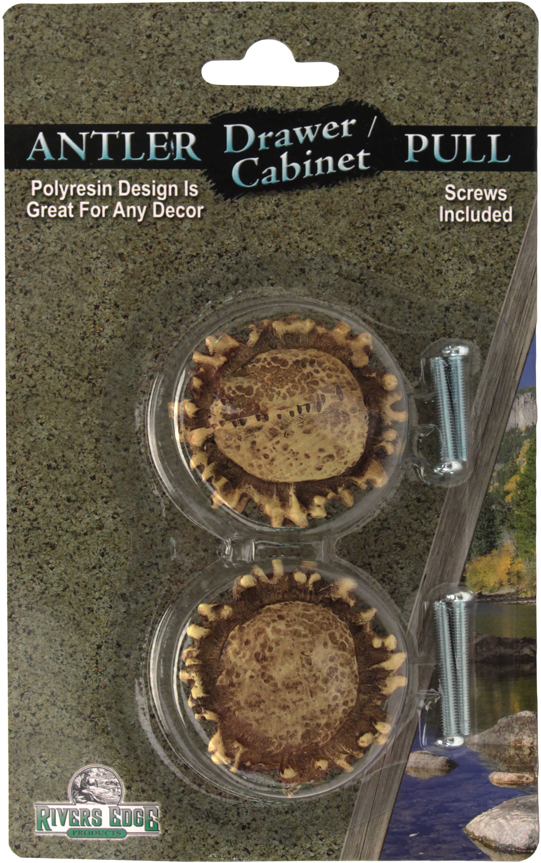 Rivers Edge Products Drawer Handle/Knobs 2 Pack, Antler 657