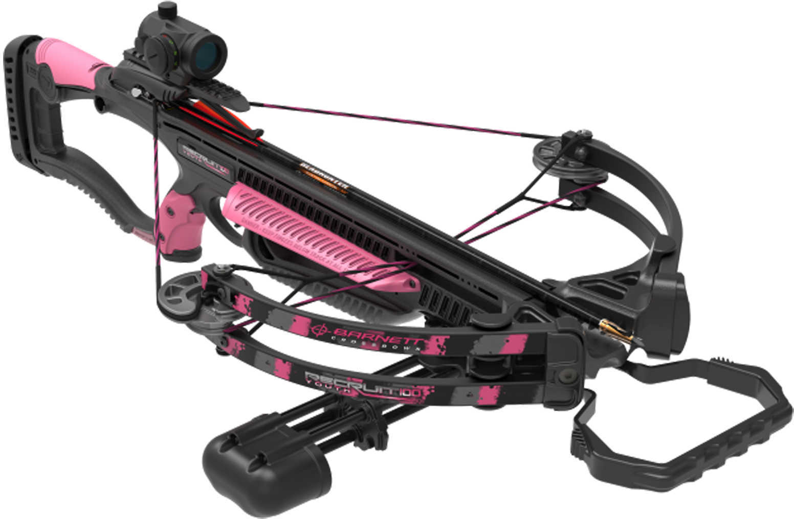 Barnett Recruit Youth 100 With Quiver and 3 20" Arrows, Pink Md: 78649