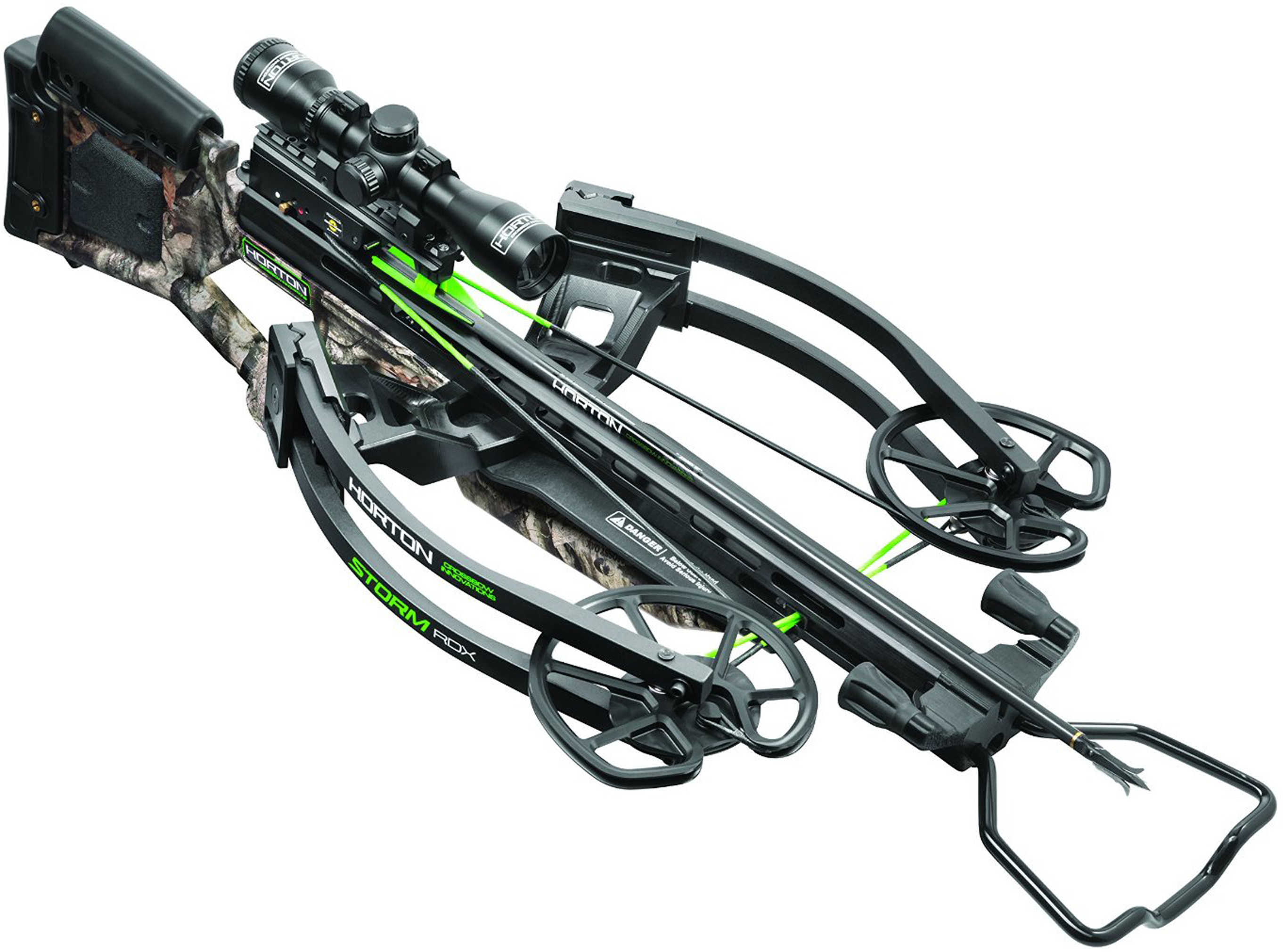 Horton Storm RDX Package with 4x32mm Scope, Arrows/Quiver, Dedd Sled 50, Mossy Oak Md: NH15001-7520