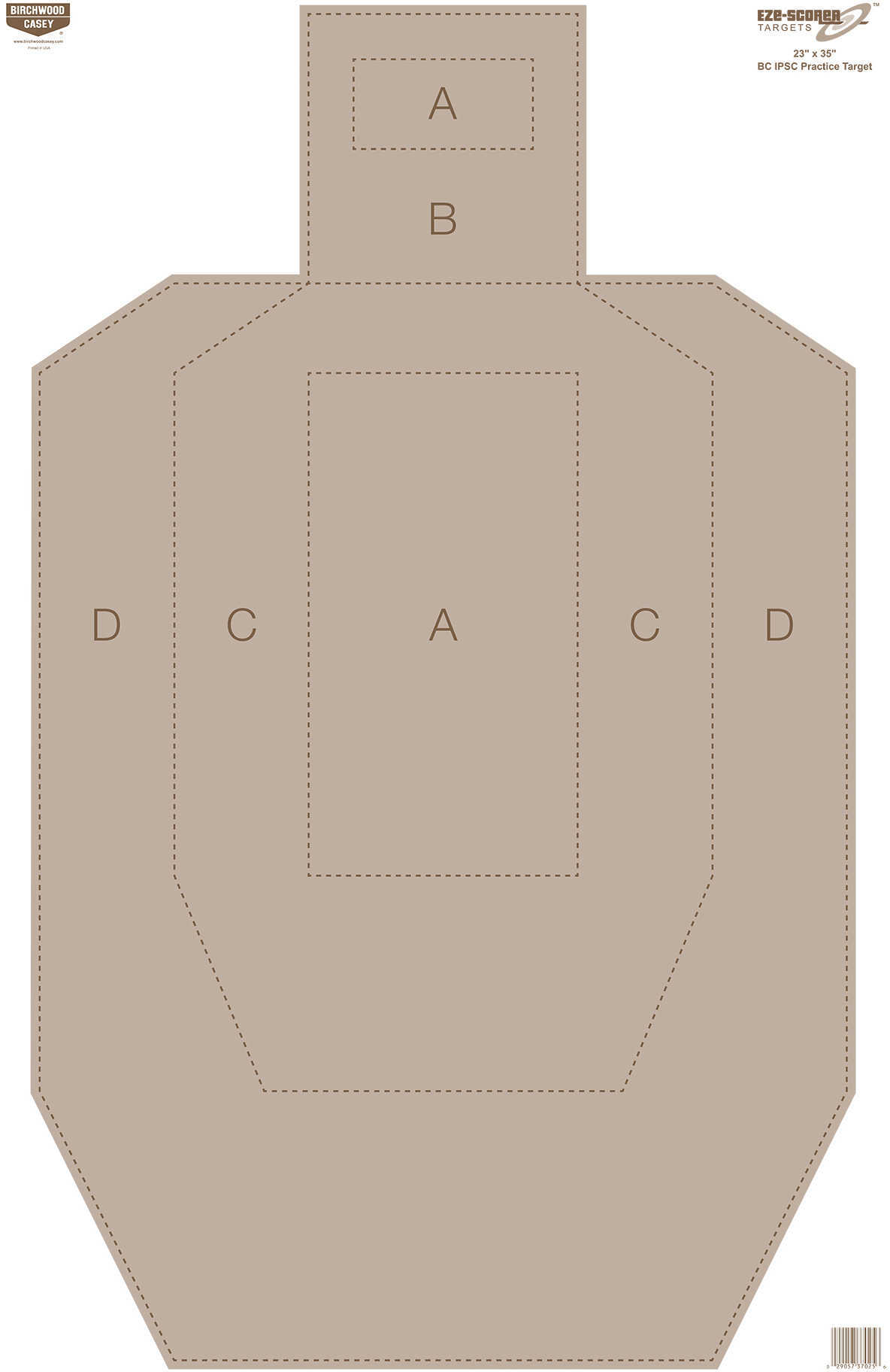 Birchwood Casey Eze-Scorer Target IPSC Practice Paper 23X35 100 Targets 37025