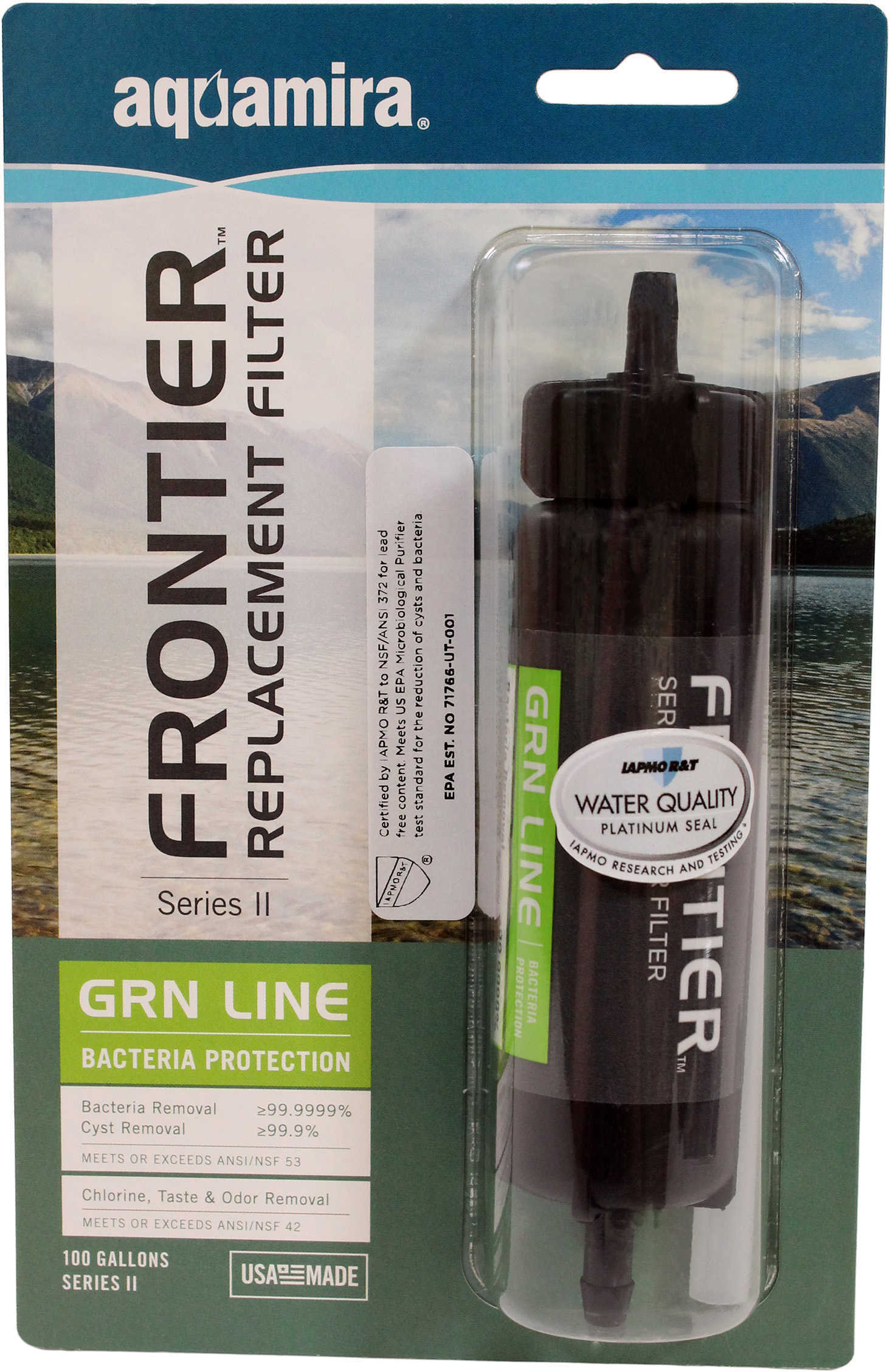 McNett Frontier Replacement Bottle Filter GRN-II-100 Md: 42160