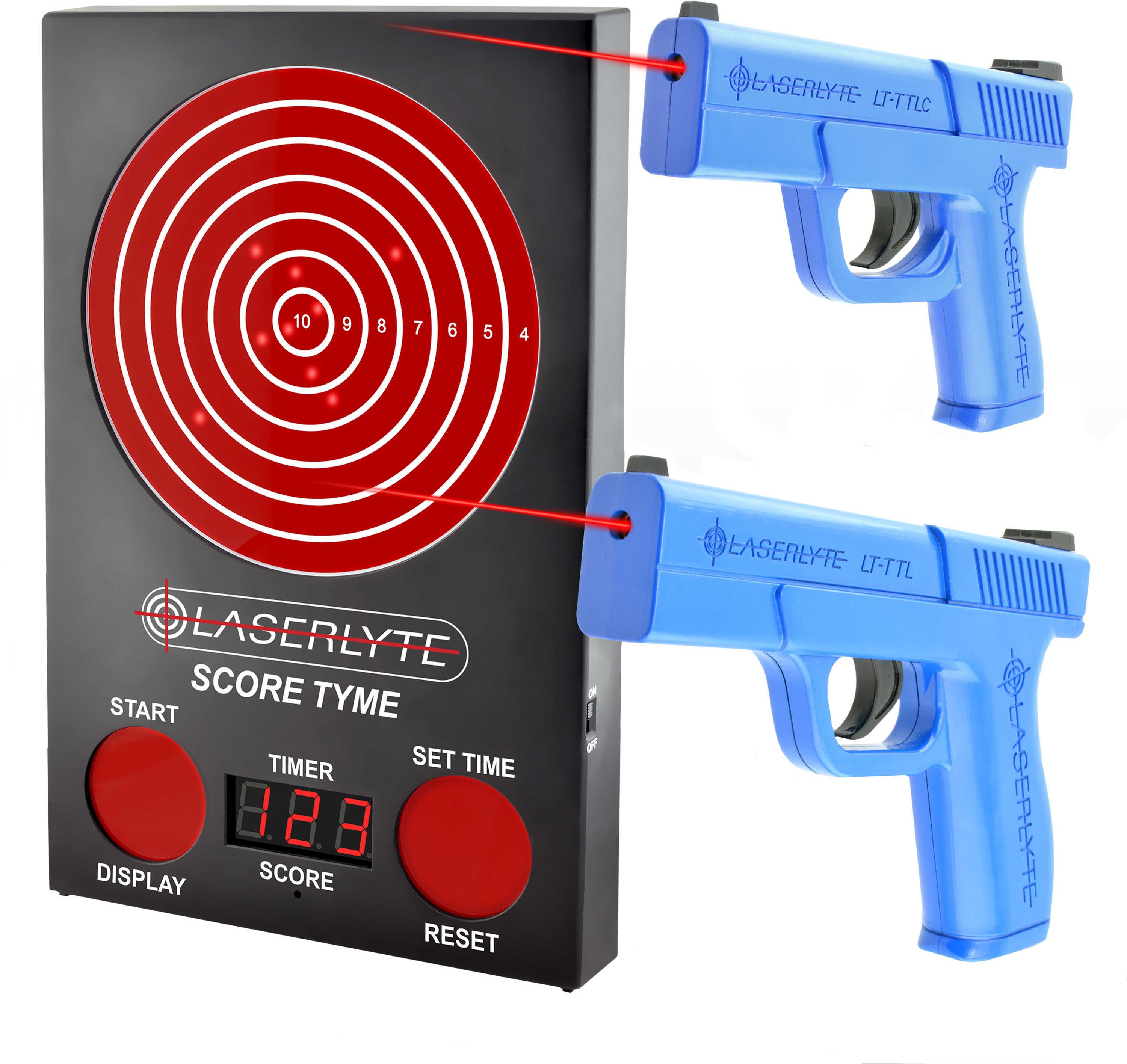 Laserlyte Training Kit Includes Score Tyme Target 1 Full Pistol and Compact Batteries Included TLB-LVS