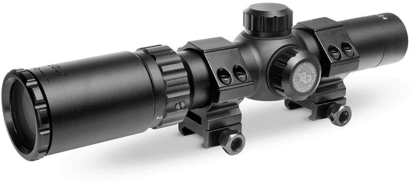 Truglo Tru-Brite 30 Hunter Scope 1-4X24mm Circle Duplex 30mm Tube Matte Black Md: TG8514Bc