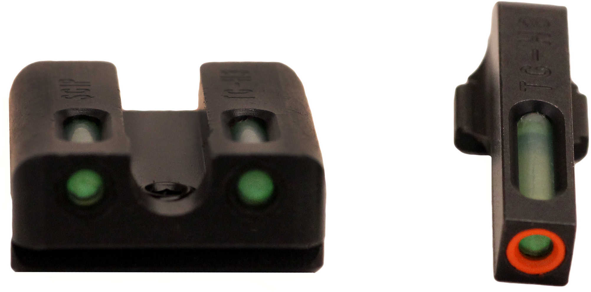 Truglo Brite-Site TFX Pro Sight Fits #8 Front/#8 Rear Tritium/Fiber-Optic Day/Night 24/7 Brightness Orange Rin