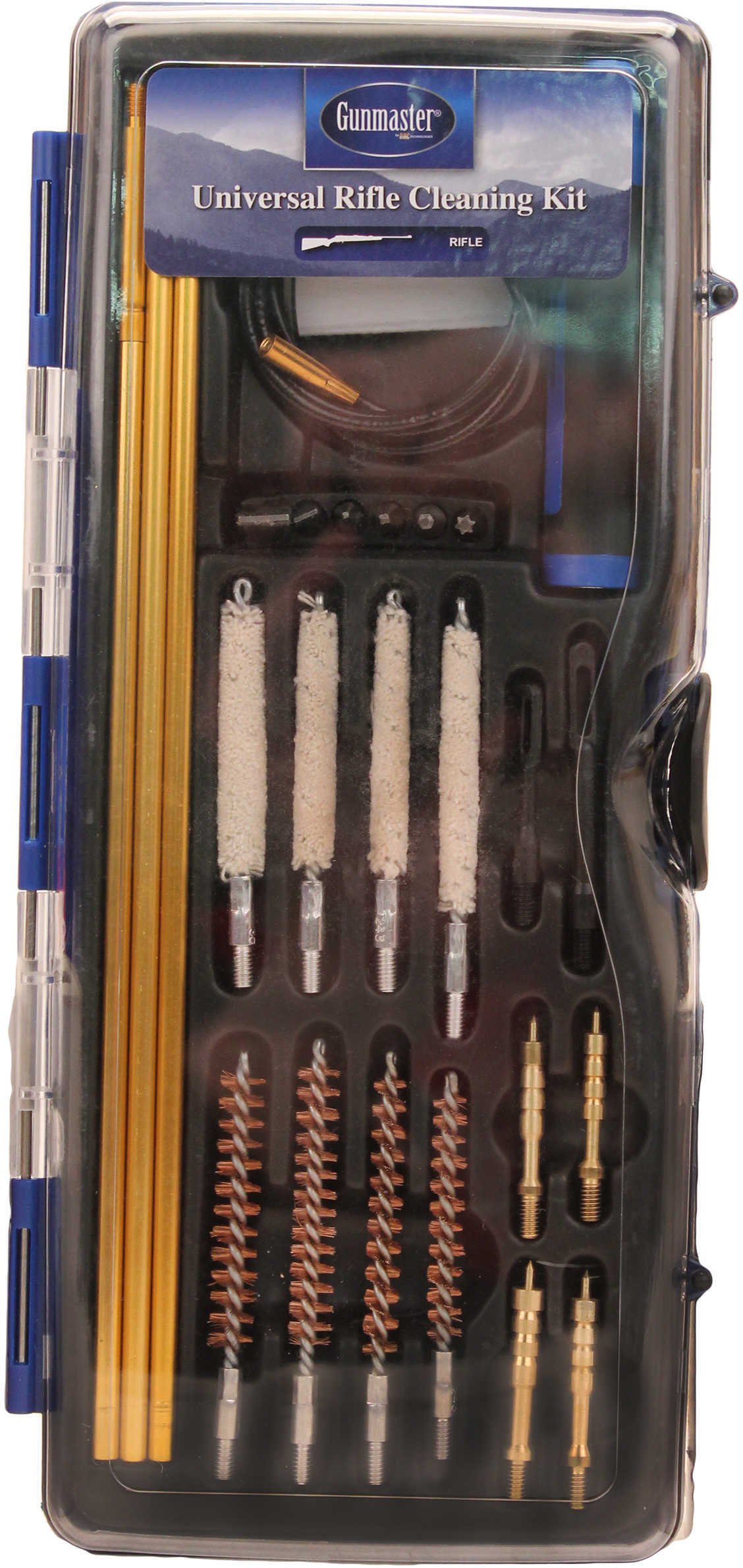 DAC Gunmaster Universal Hybrid Rifle Cleaning Kit 26 Pieces Includes Flex Rod 3pc and 6 Driver Set GMLRHY