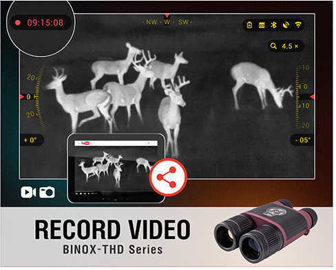 ATN Corporation BinoX THD Thermal Binocular 4.5-18X50mm 384X288 With HD Video Recording, Wi-Fi, GPS, Smo