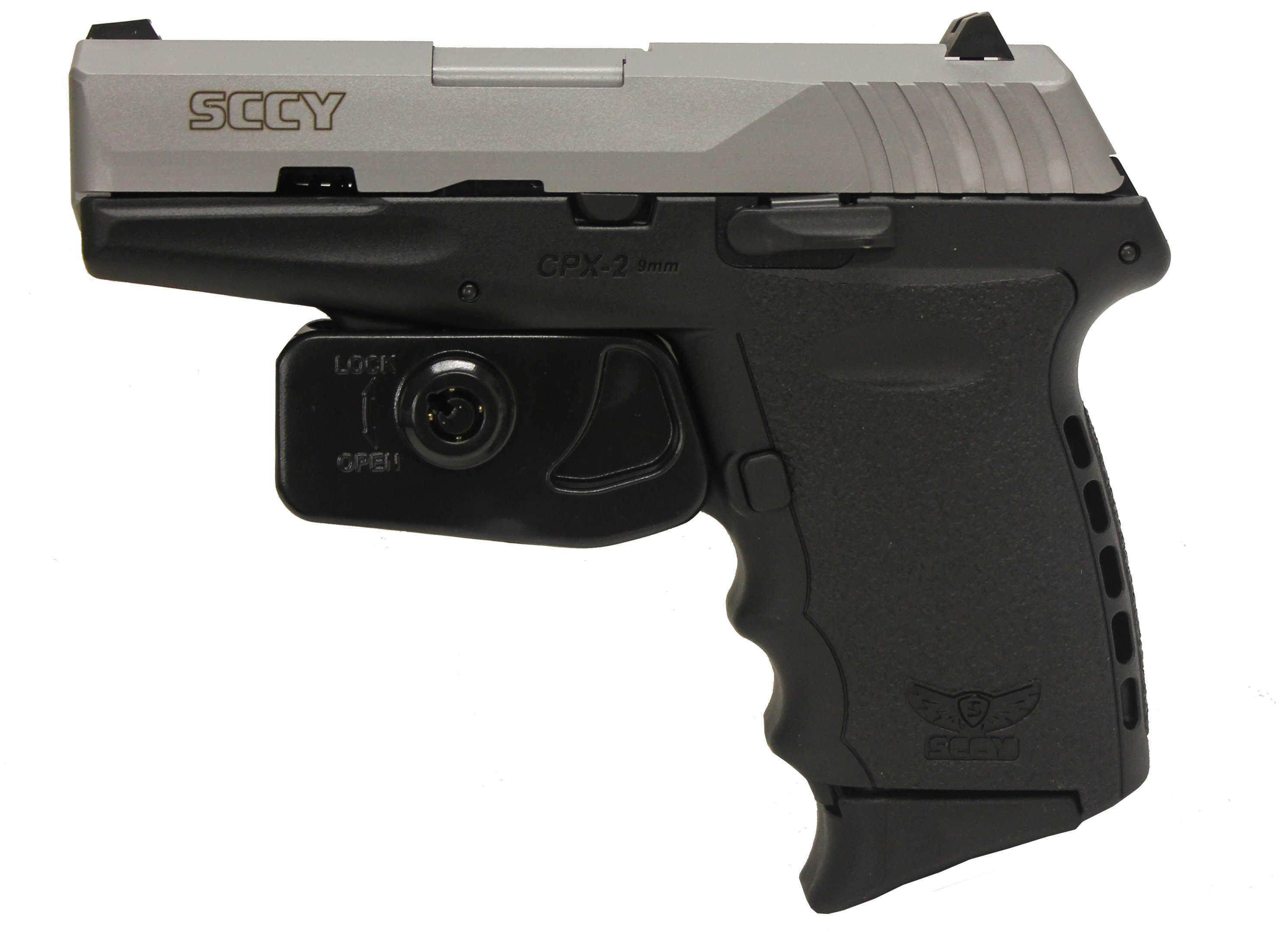 Pistol SCCY Industries CPX-2 9mm Luger 3.1" 10+1 Black Zytel Grip Black/Satin Stainless Steel CPX2TT