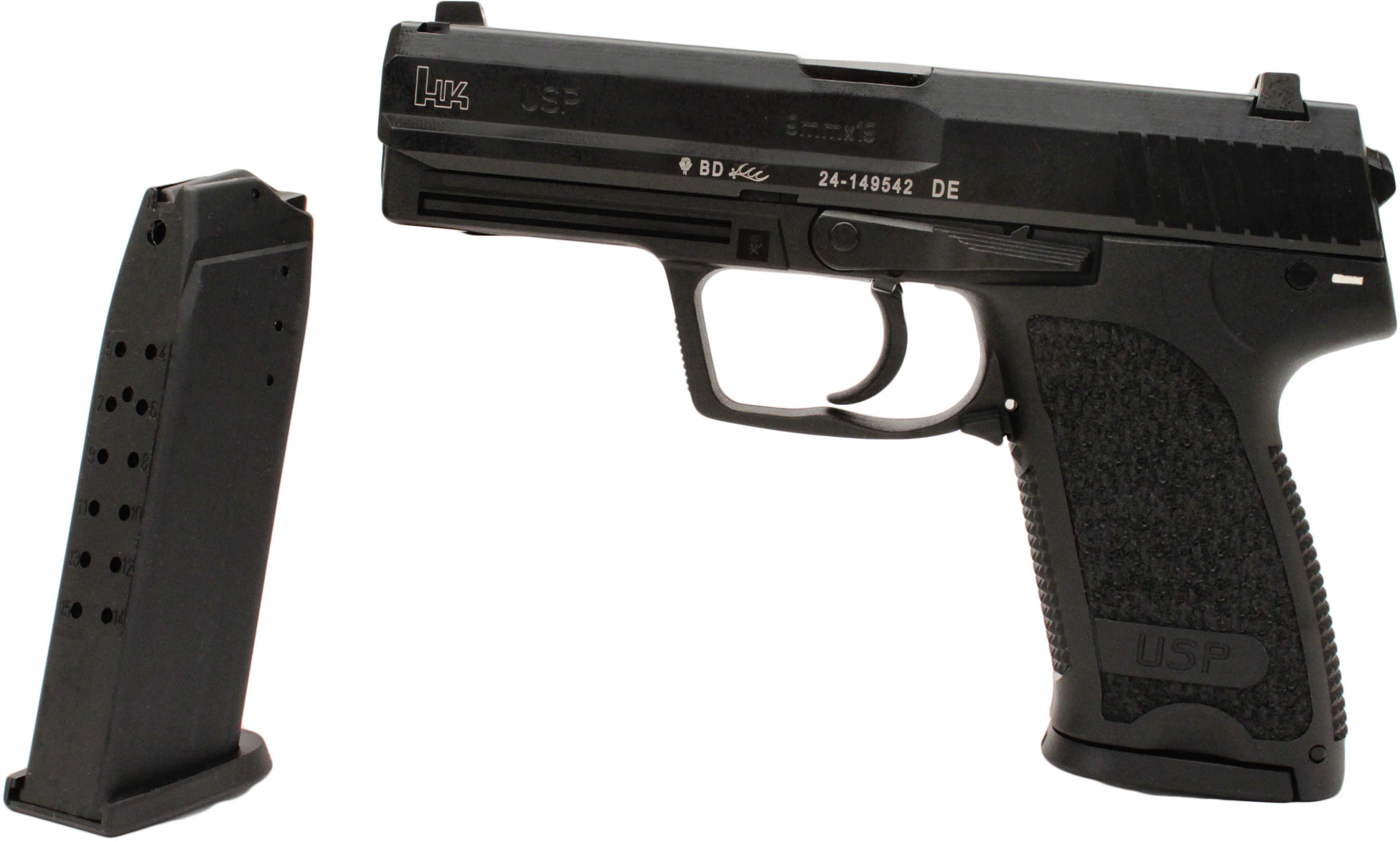 Heckler & Koch USP9 V7 9mm Luger 4.25" Barrel 15 Round Black Semi Automatic Pistol M709007A5