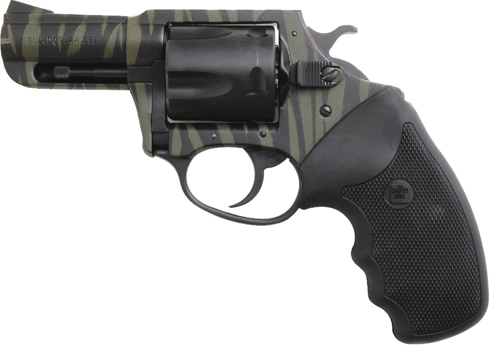 Charter Arms 44 Special Bulldog Tiger 5 Round 2.5" Barrel Green/Black SA/DA Actions Revolver 24420