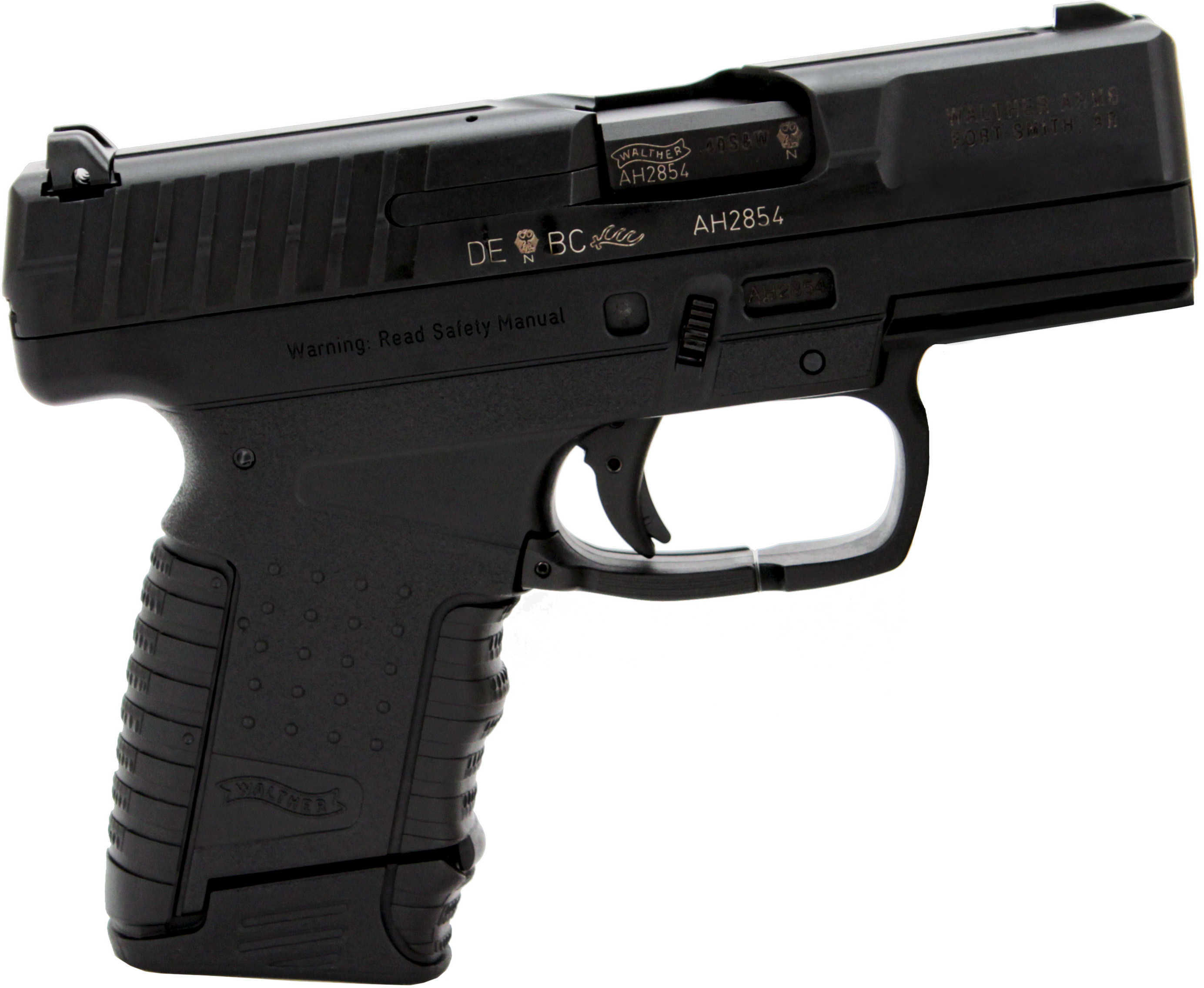 Walther PPS 40 S&W 3.2" Barrel 7 Round Black Semi Automatic Pistol 2796350
