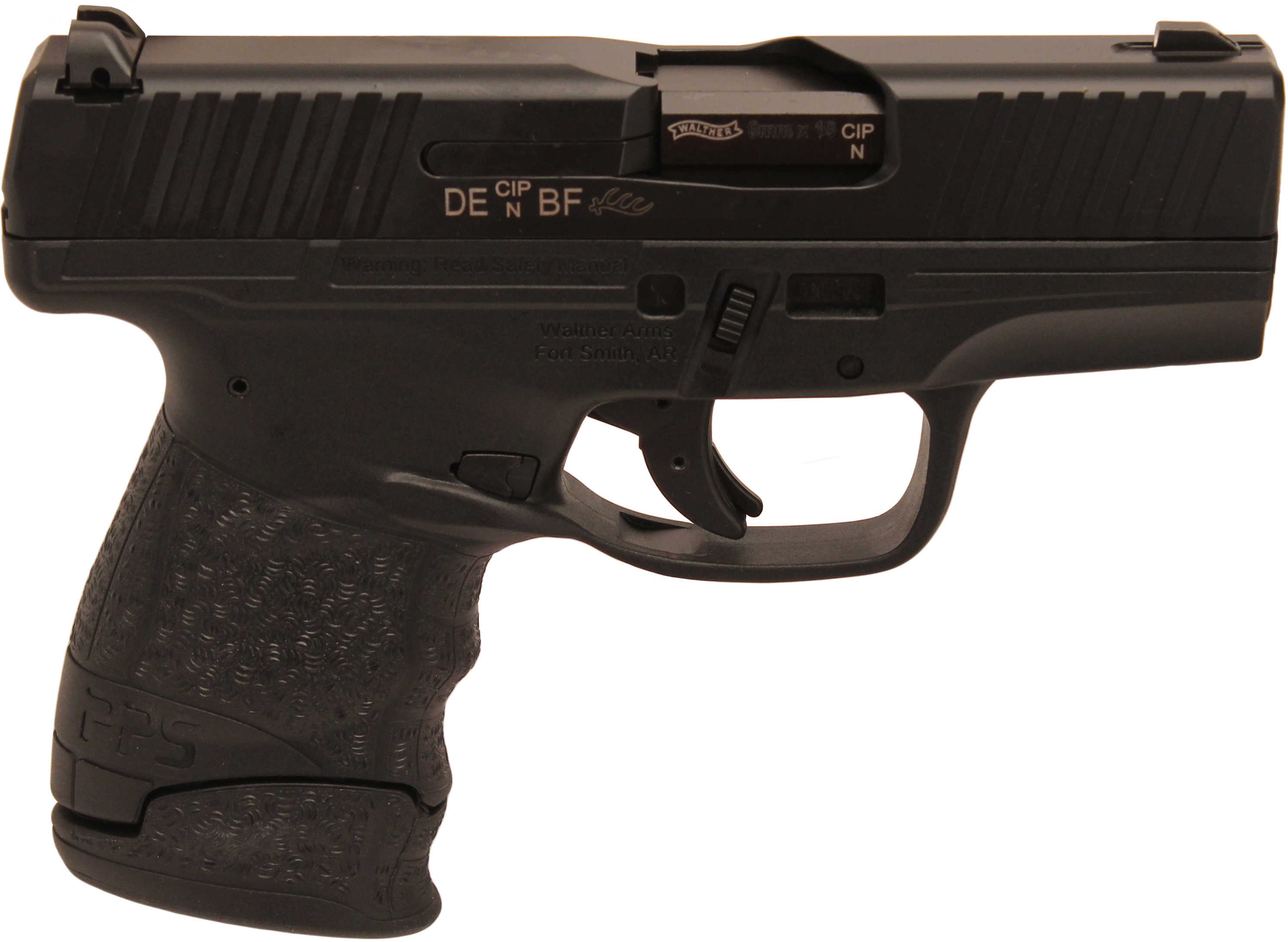 Walther PPS M2 Pistol 9mm 3.18" Barrel 6 and 7 Rounds Black, 2 Magazines