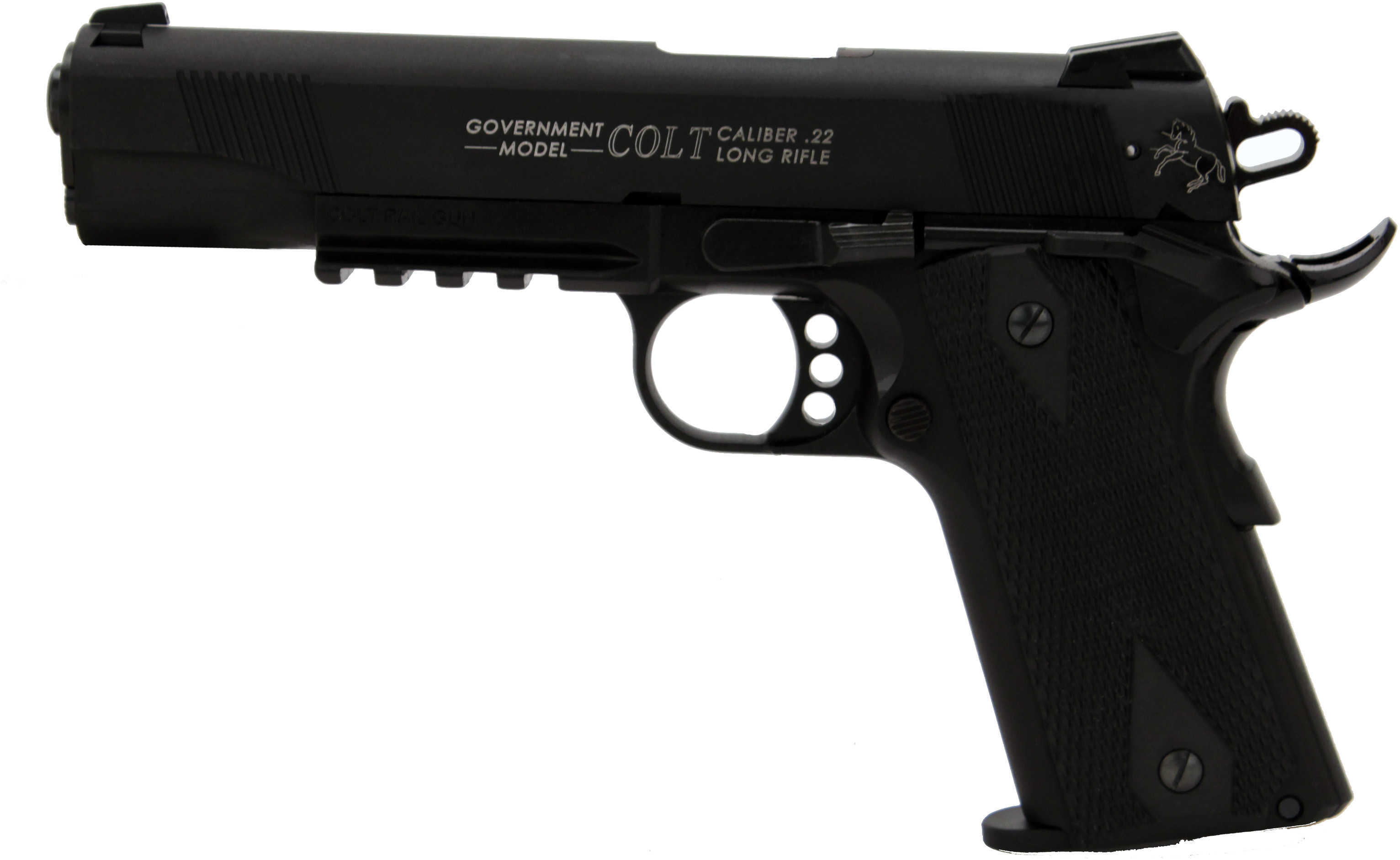 Walther Colt 1911 22 Long Rifle Semi Automatic Pistol Rail Gun Black 12 Round 5170308