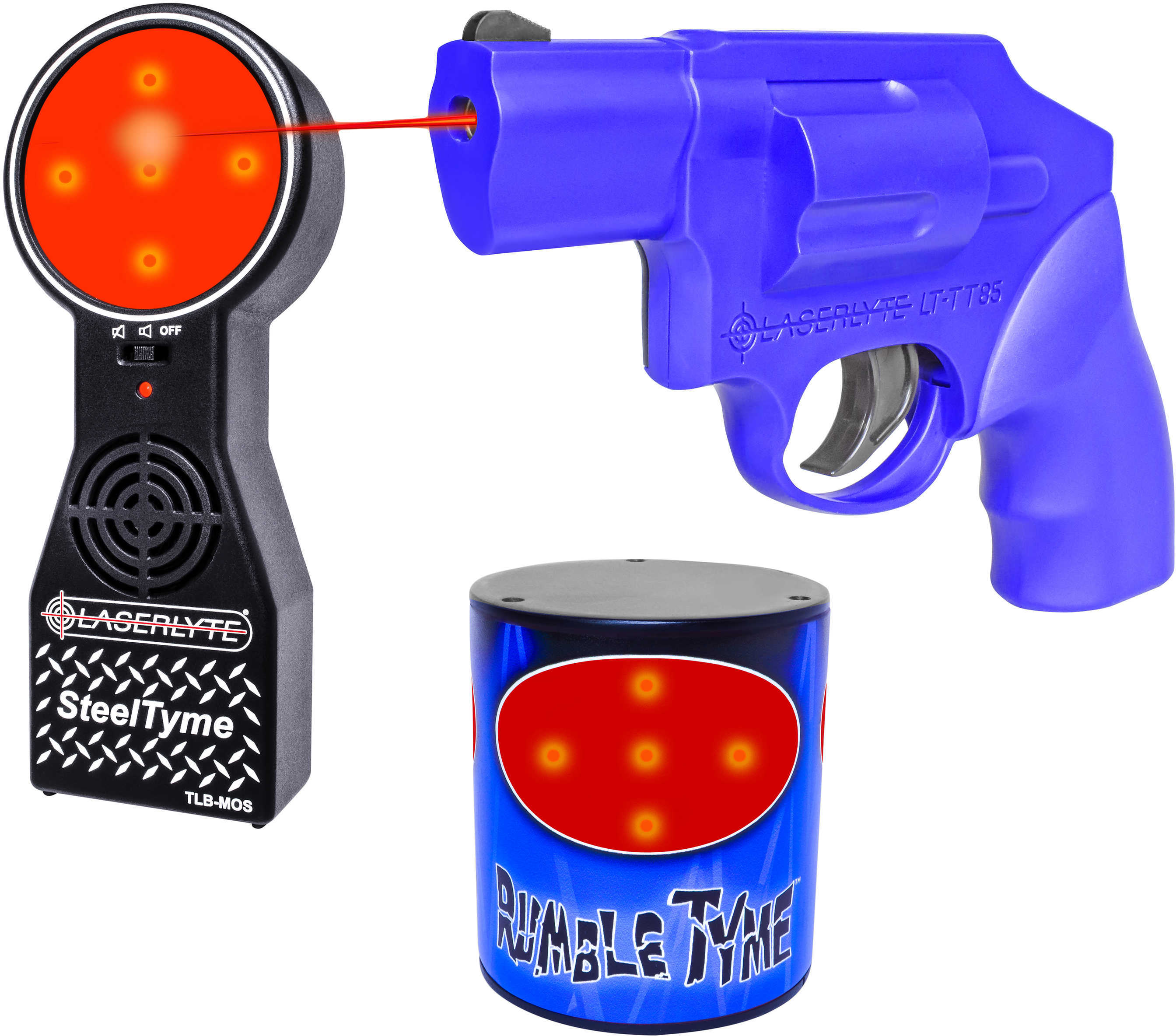 Laserlyte Training Kit Includes 1 Steel Tyme Target Rumble and Pistol Full Size Batteries