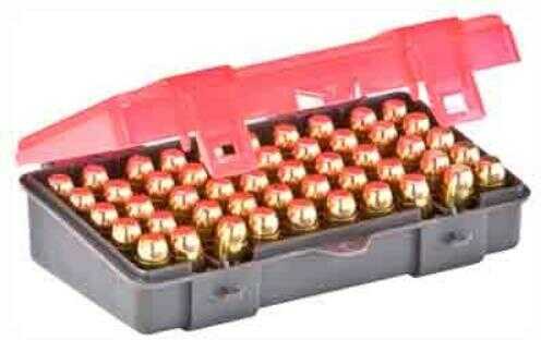 Plano Ammunition Box Holds 50 Rounds of . 45 ACP /.40 S&W/10mm Handgun Charcoal/Rose 6 Pack 1227-50