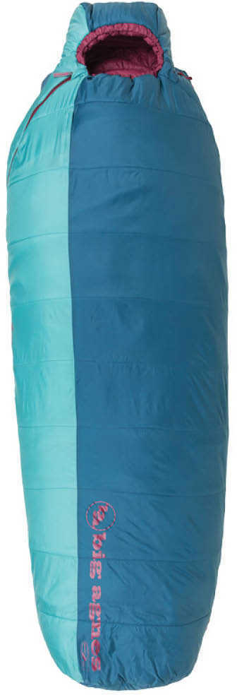 Big Agnes Women's Lulu 15 Rectangular Sleeping Bag Insotect Hot Stream, Regular, Left Hand Zipper Md: BWLURL17