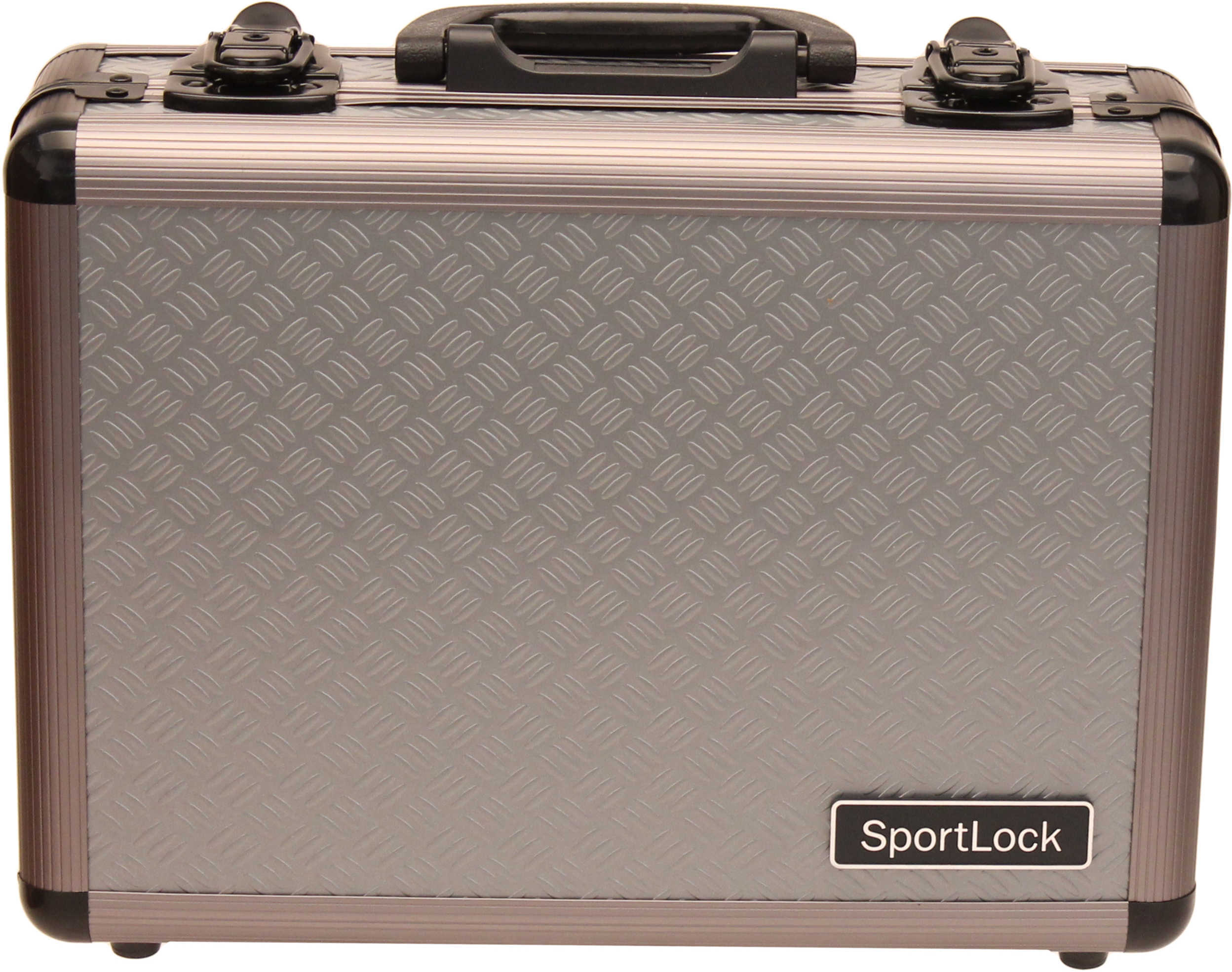 SportLock AlumaLock Double Handgun Case Gray Md: 00400