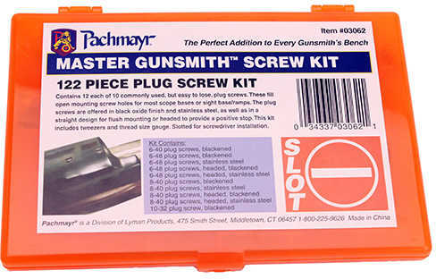 Lyman Pachmayr Gunsmith Plug Screw Set 120-PIECES W/Storage Box
