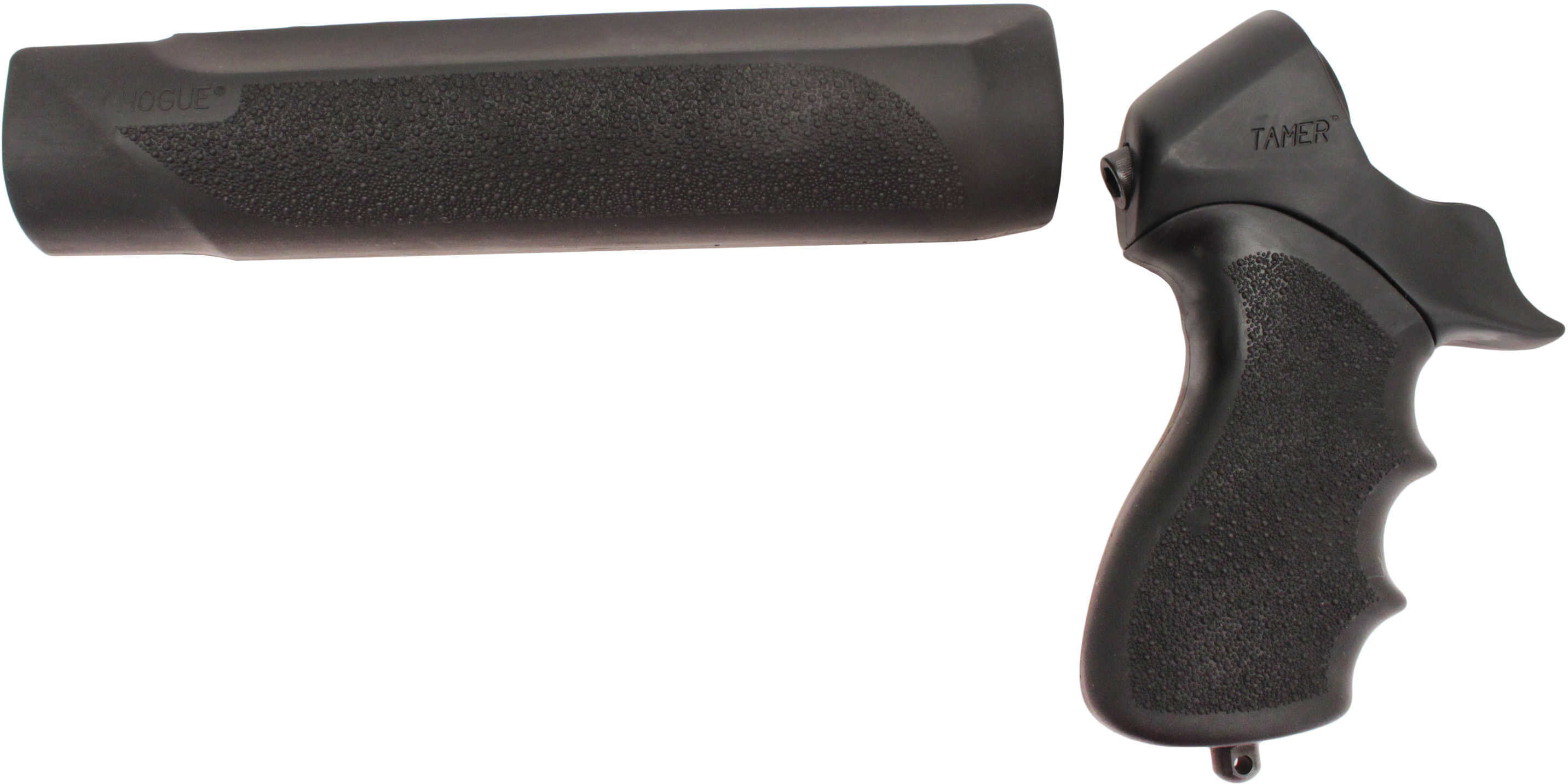 Hogue Mossberg 500 12 Gauge OverMolded Shotgun Pistol Grip and Forend Black Finger Grooves