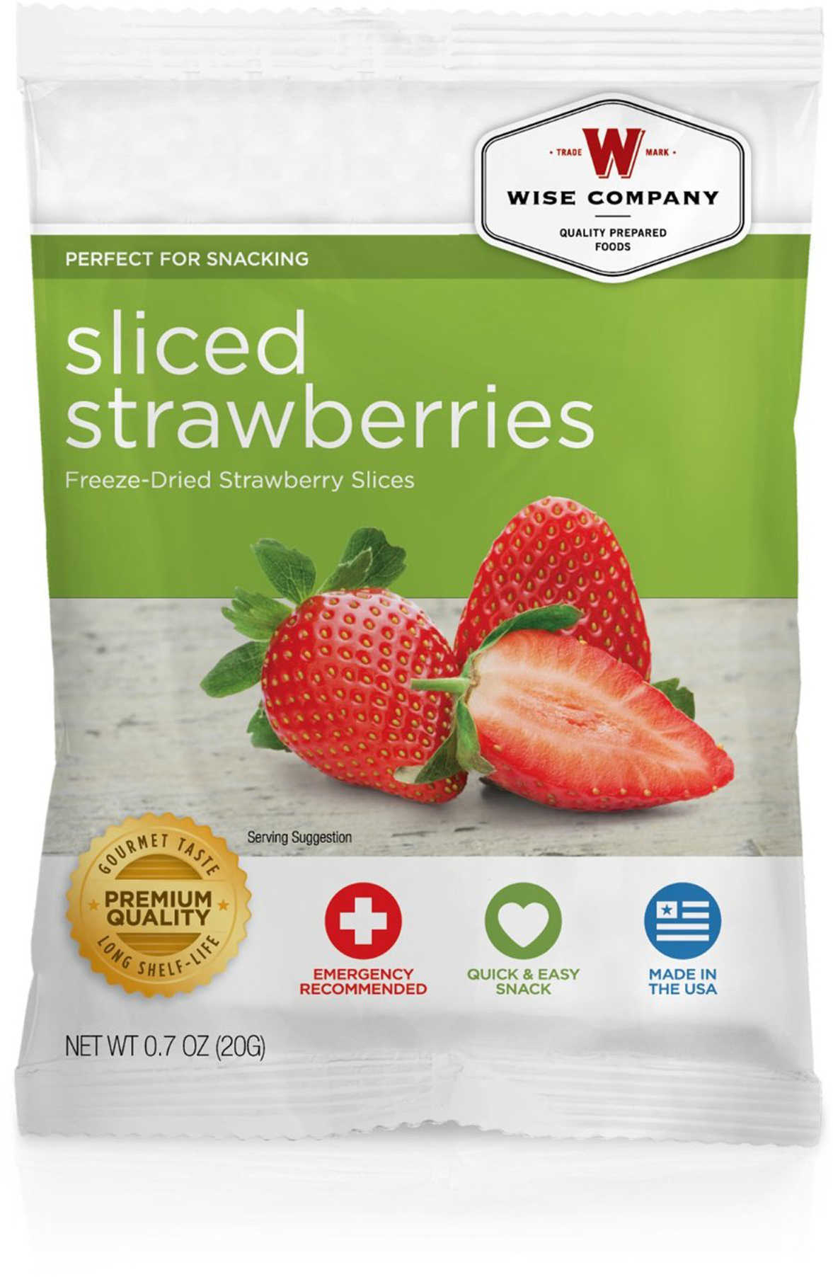 Wise Foods Fruit Strawberry Slices, 4 Servings Md: 2W02-405
