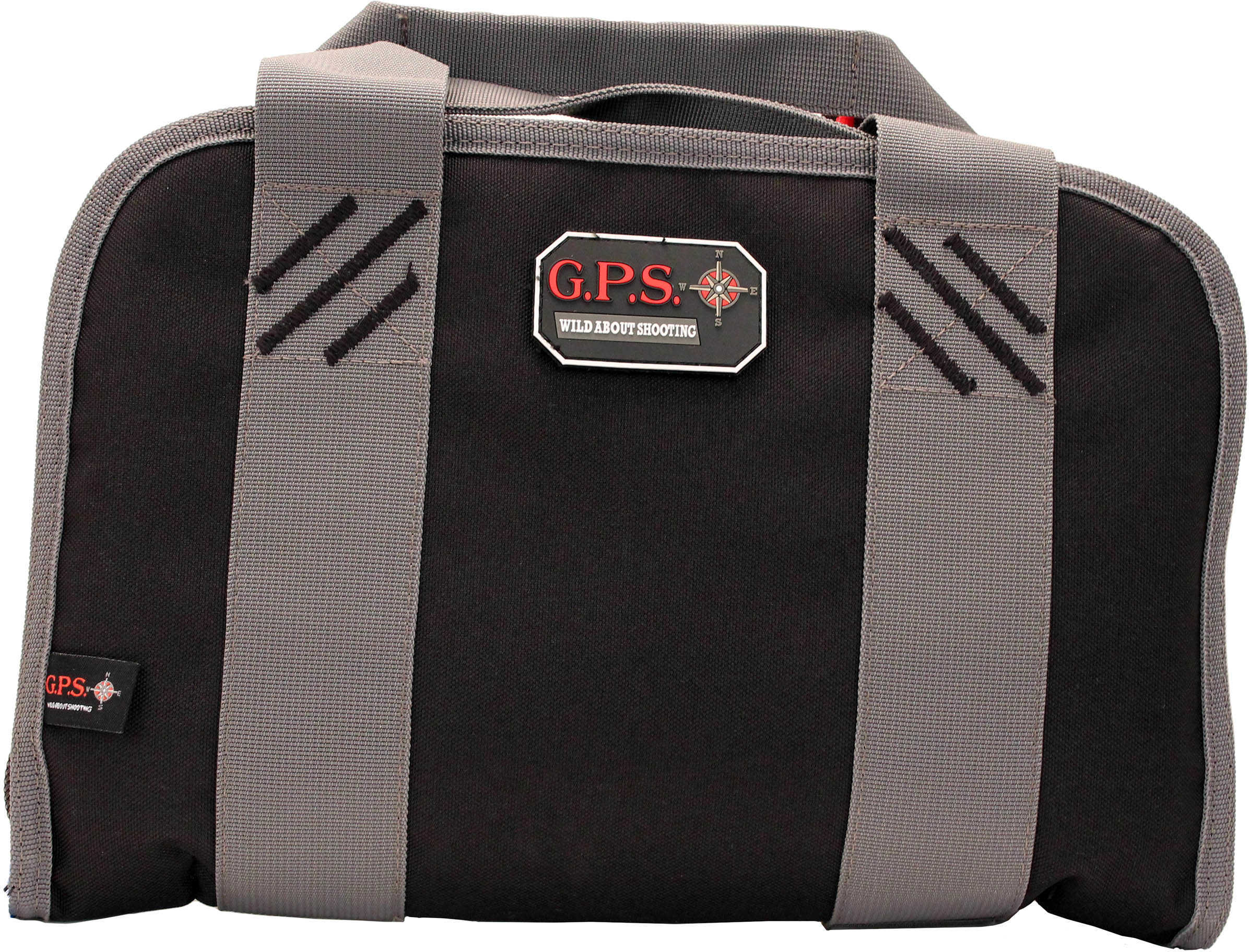 G.P.S. Tactical Double Pistol Case Black/Grey Nylon