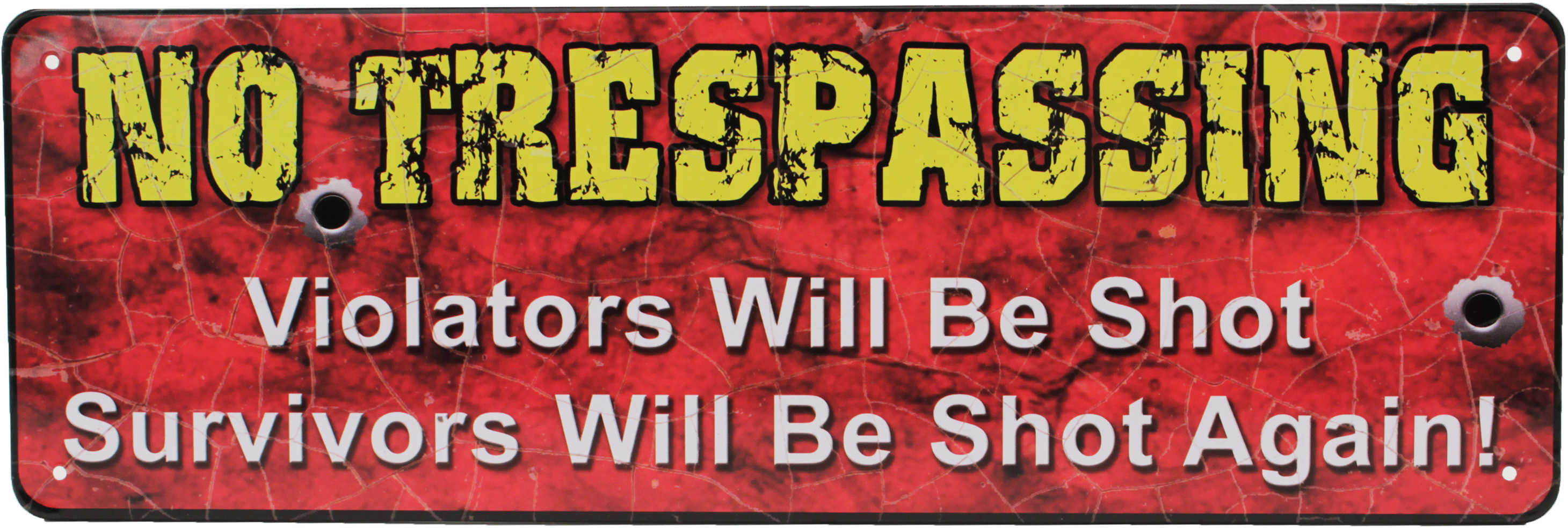 Rivers Edge Products 10.5" x 3.5" Tin Sign No Trespassing 1406