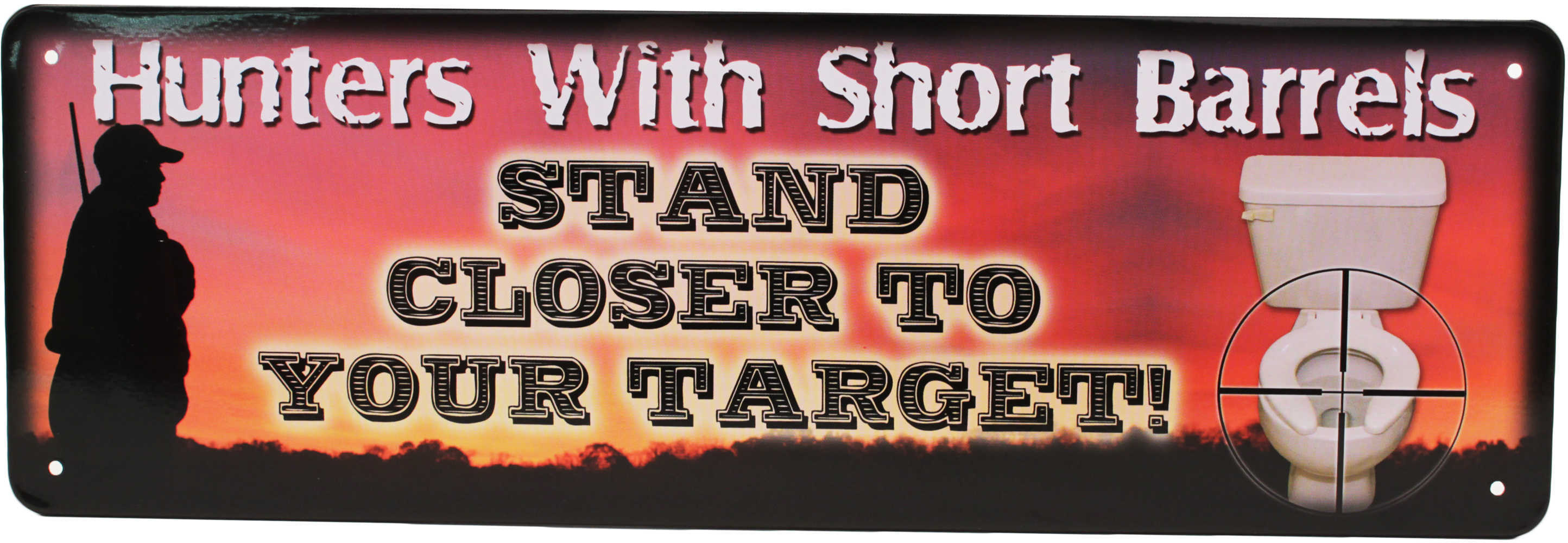 Rivers Edge Products 10.5" x 3.5" Tin Sign Hunters w/Short Barrels 1416